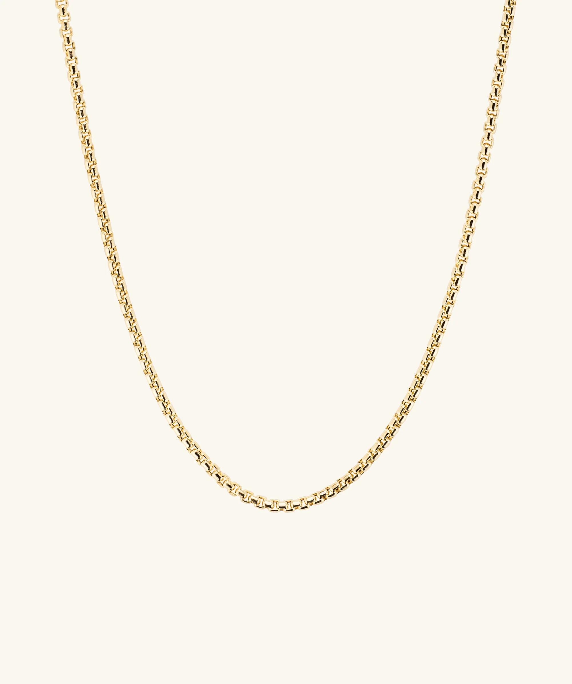 2.5mm Round Box Chain Necklace - Image 2