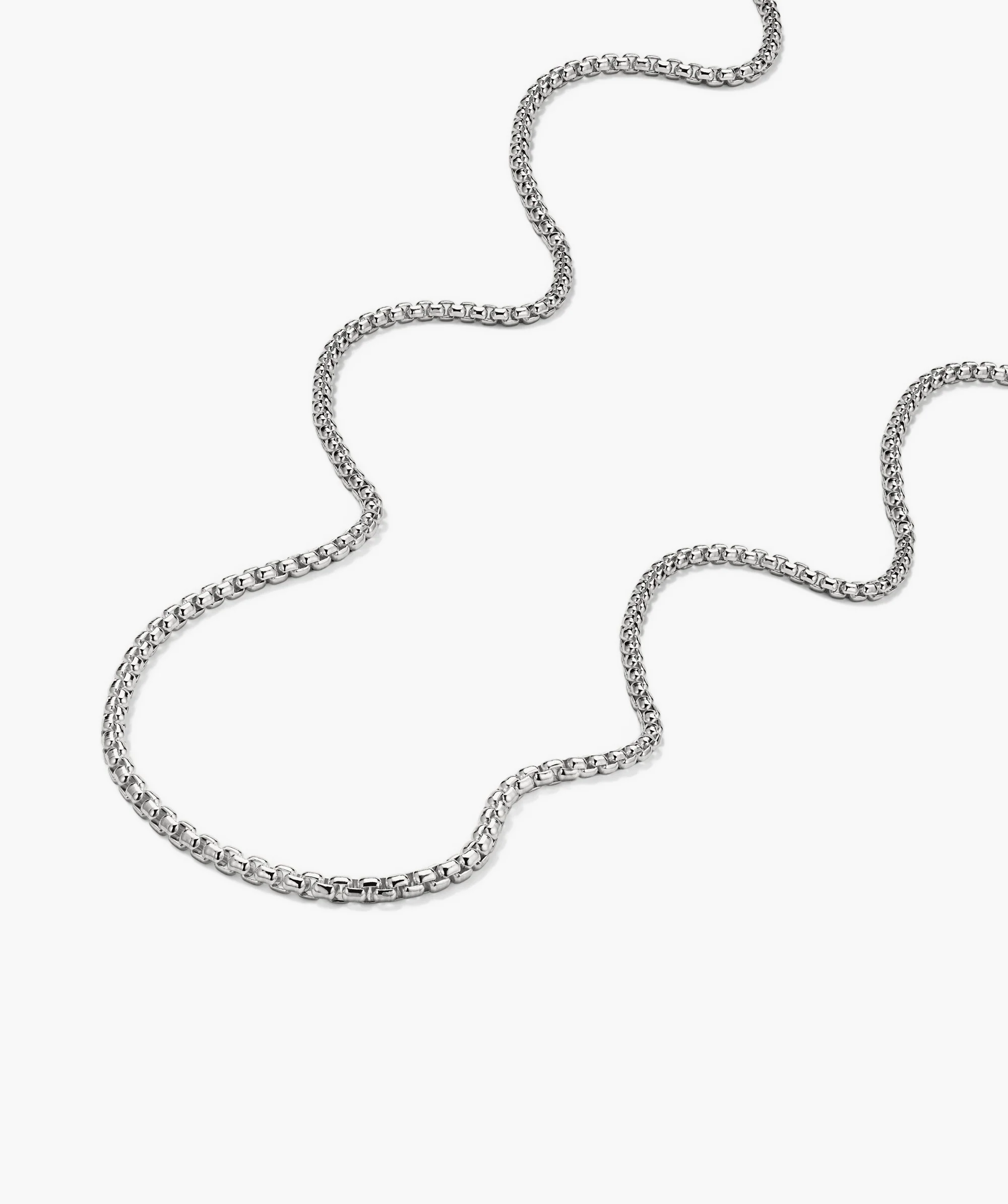 3.7mm Round Box Chain Necklace - Image 4