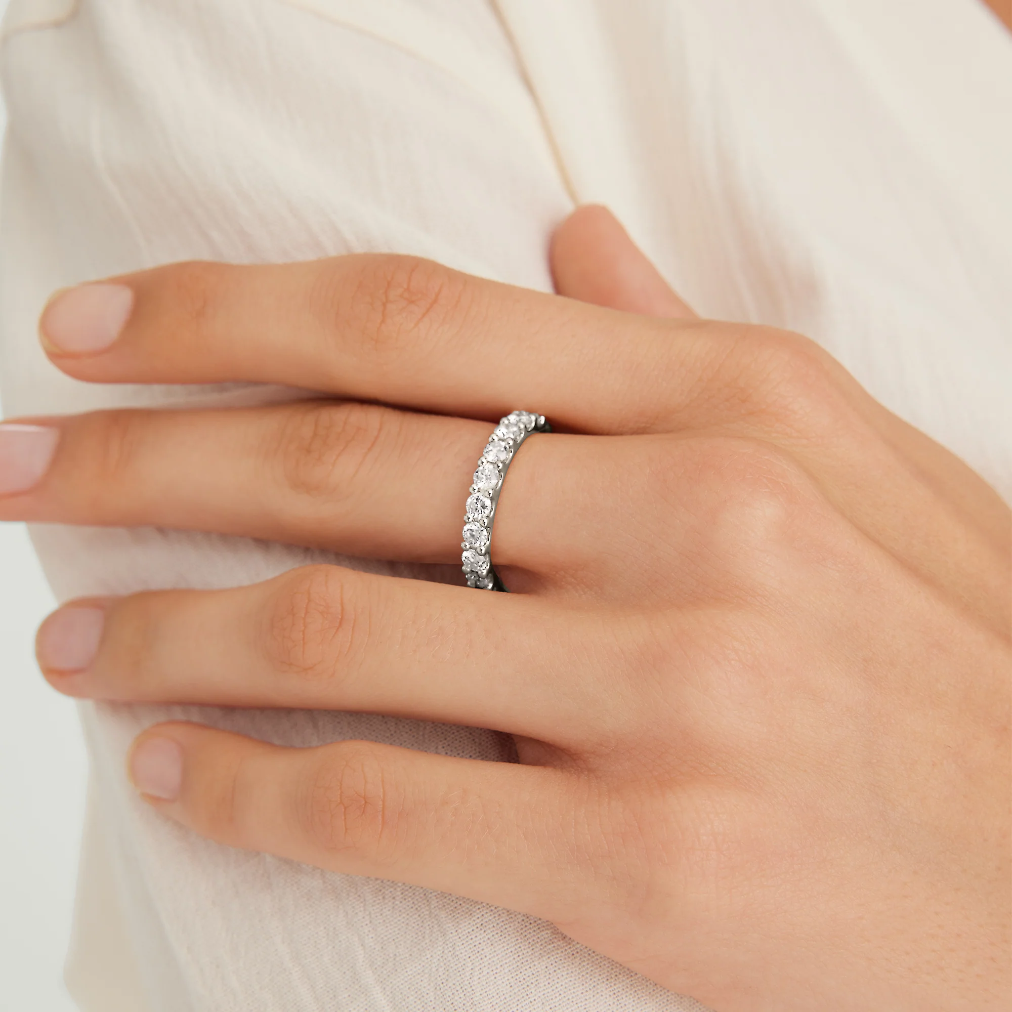 3mm Bold Diamond Eternity Band - Image 11