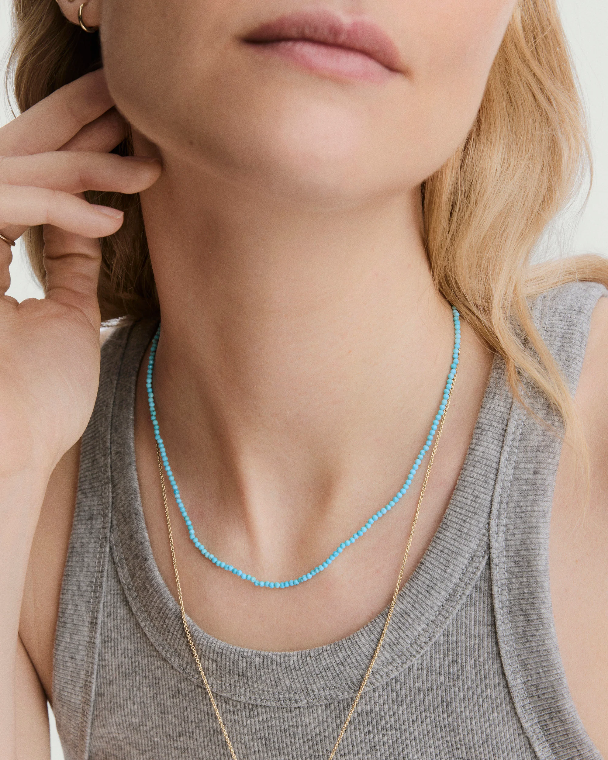 Anya Turquoise Beaded Necklace - Image 3