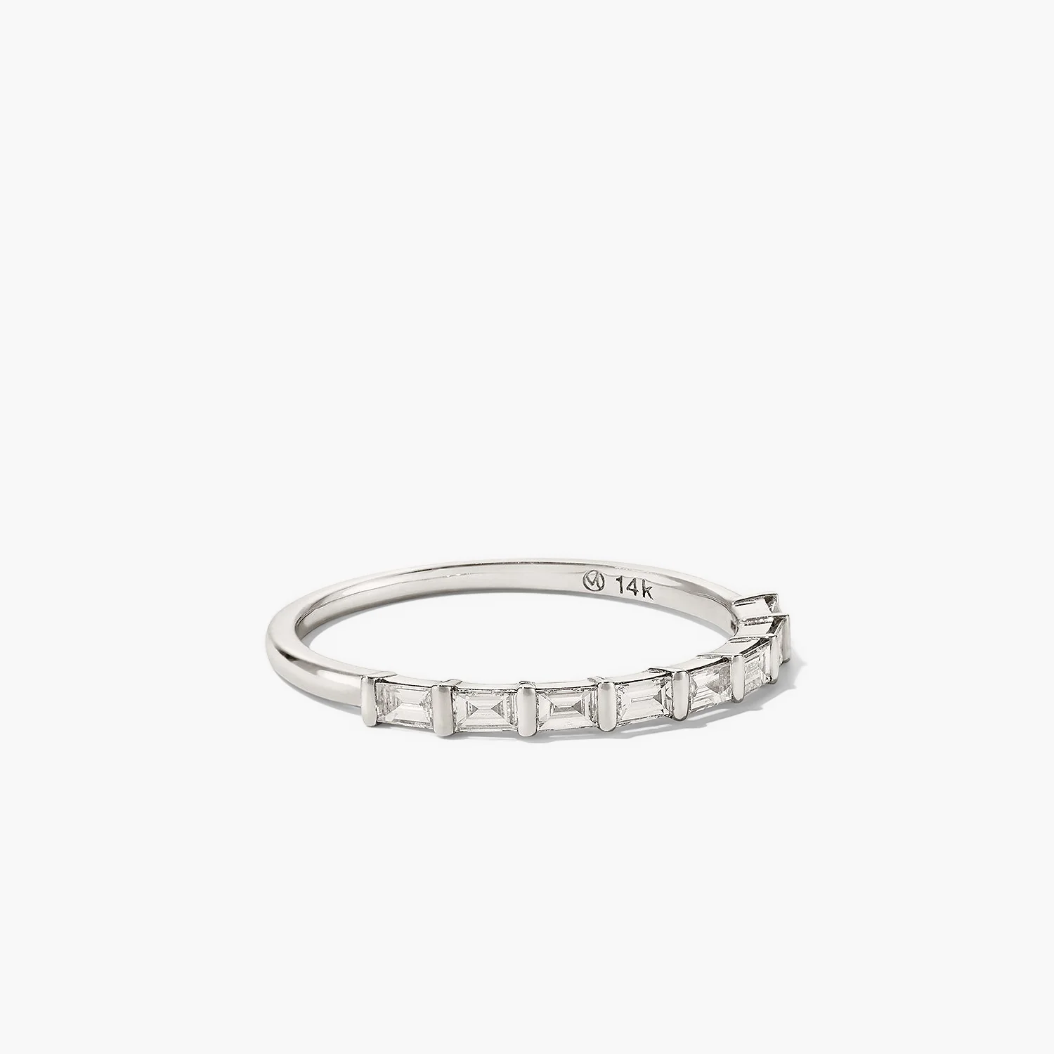 Baguette Diamond Half Eternity Band - Image 6