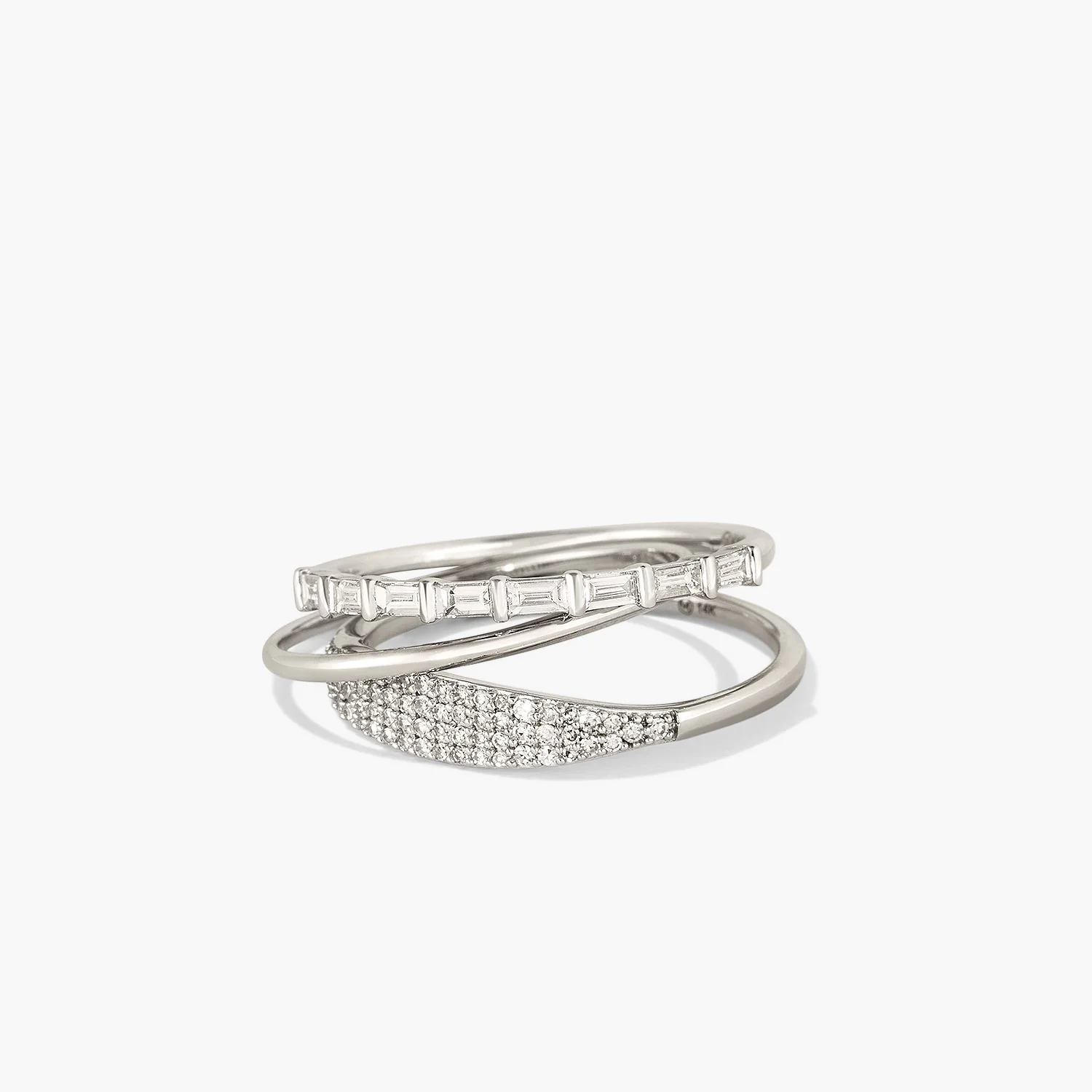 Baguette Diamond Half Eternity Band - Image 9