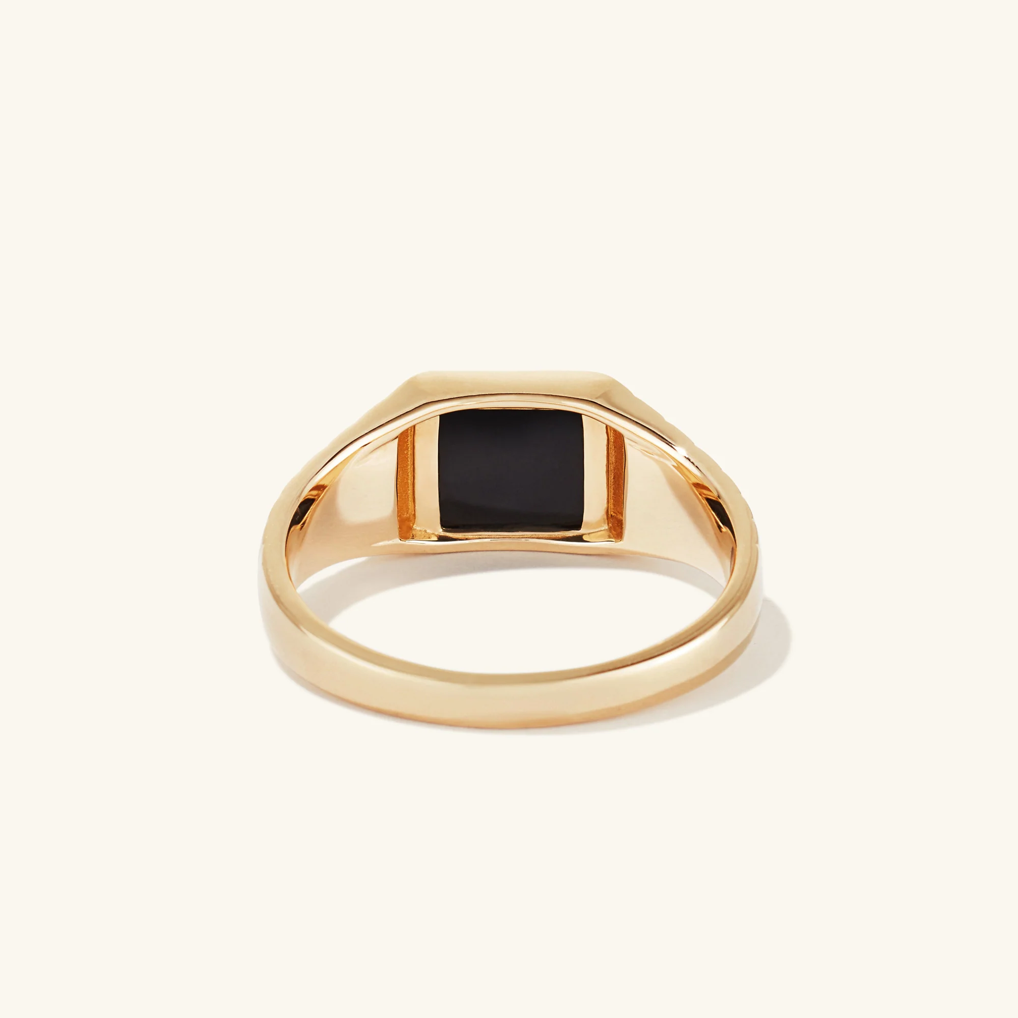 Black Onyx Square Signet Ring - Image 11