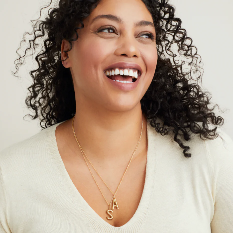 Bold Letter Pendant Necklace - Image 6