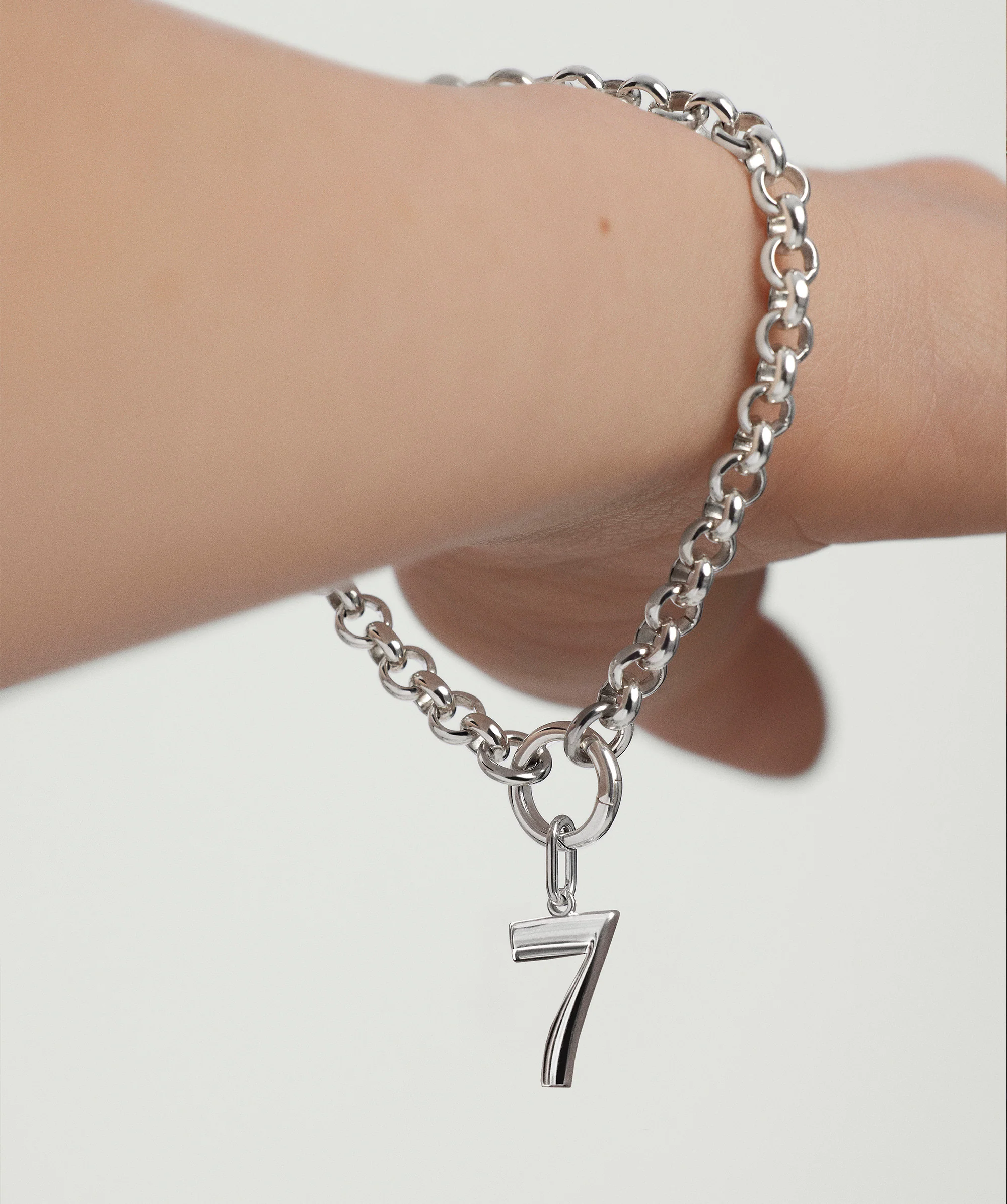 Bold Rolo Chain Charm Bracelet - Image 3