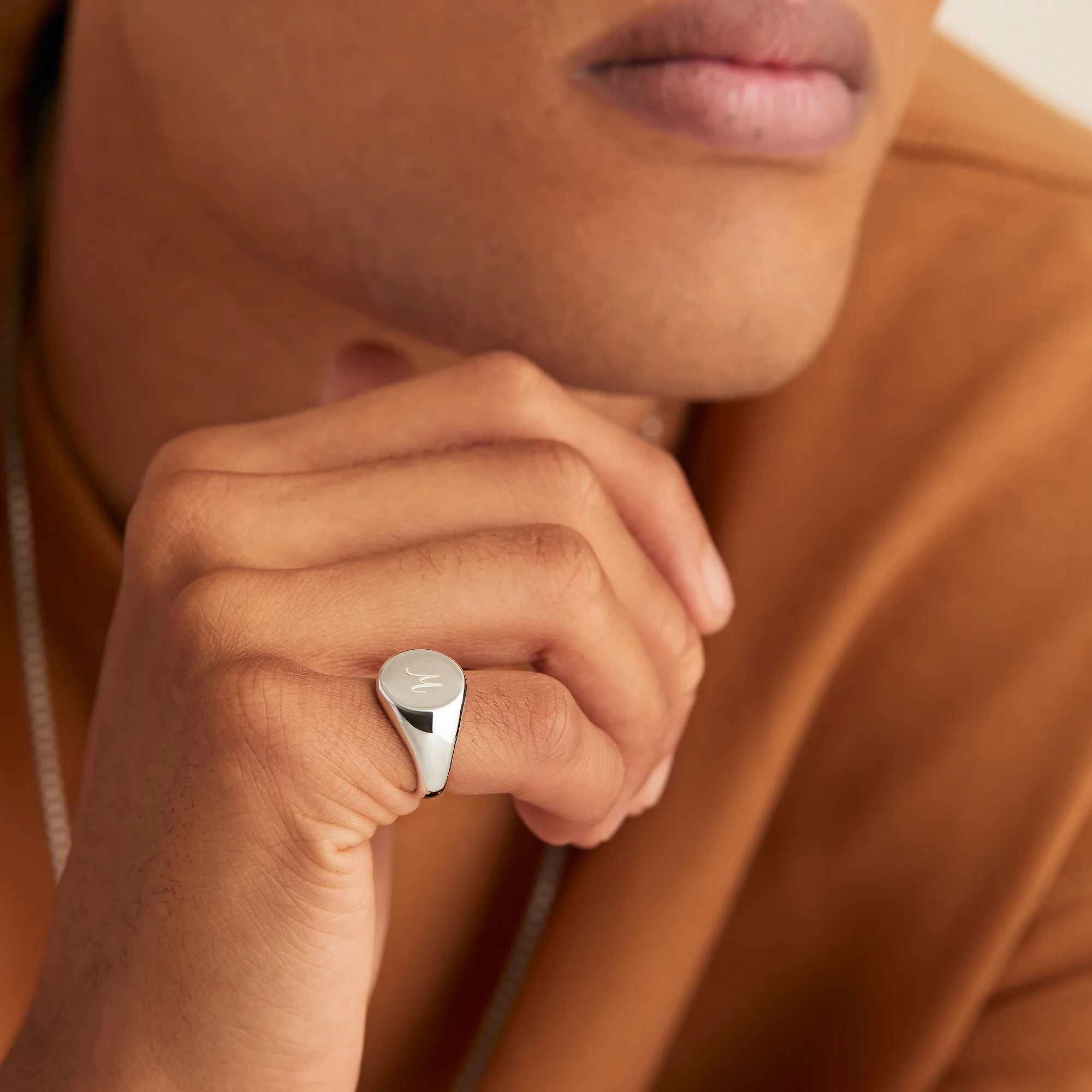 Bold Round Signet Ring - Image 6