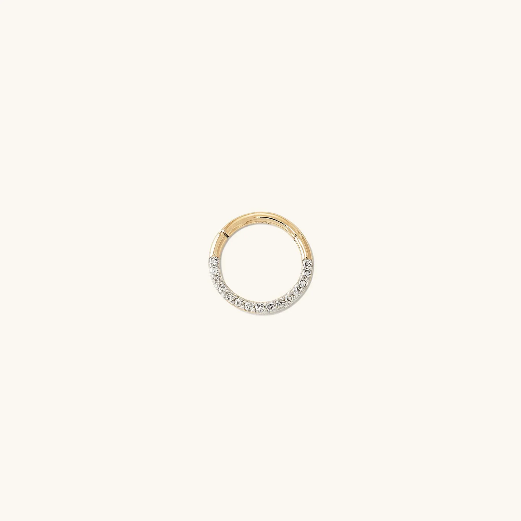 Single Cartilage Pavé Diamond Mini Hoop - Image 8