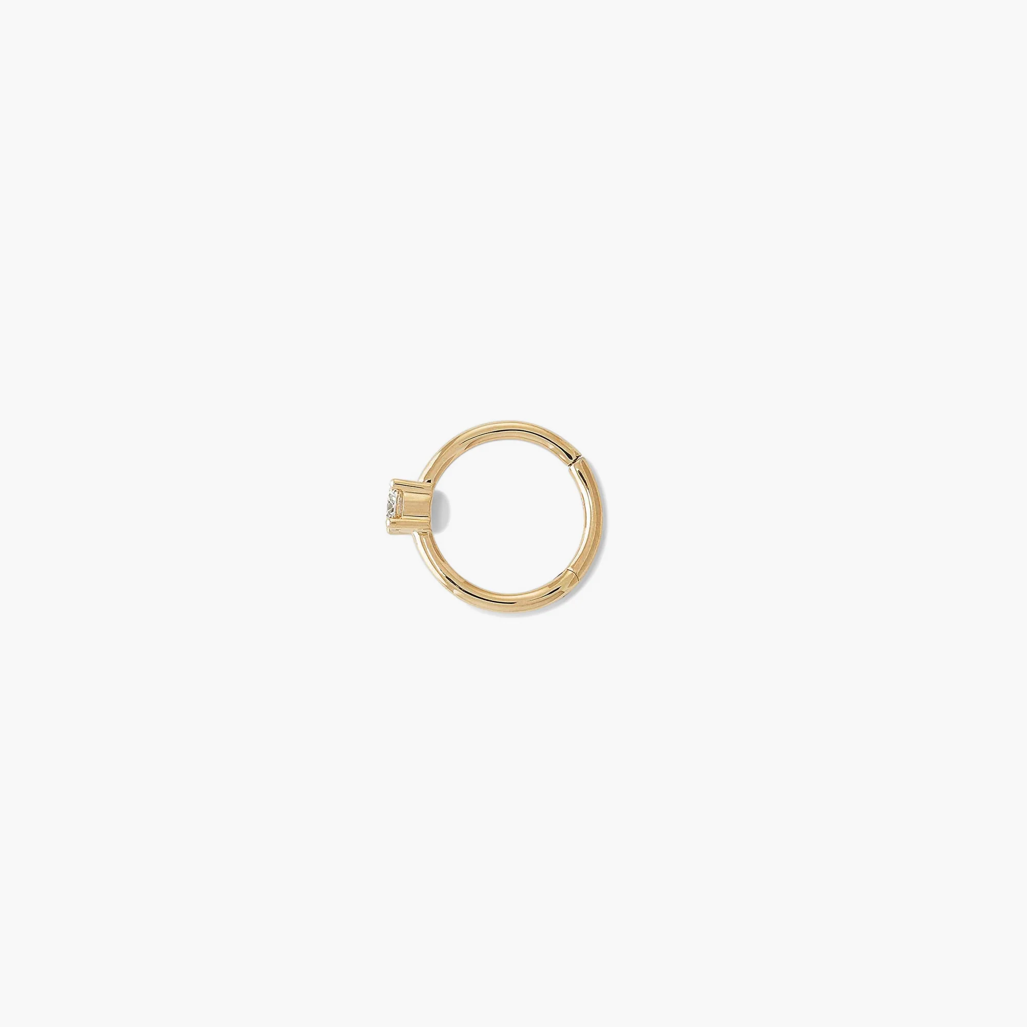 Single Cartilage Solo Diamond Mini Hoop - Image 4