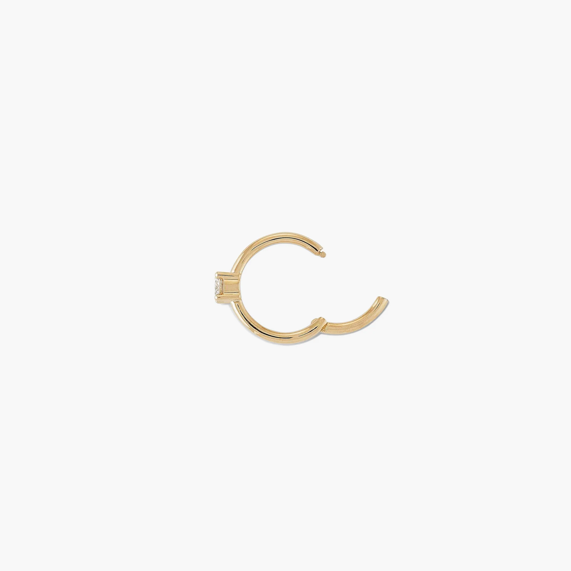 Single Cartilage Solo Diamond Mini Hoop - Image 5