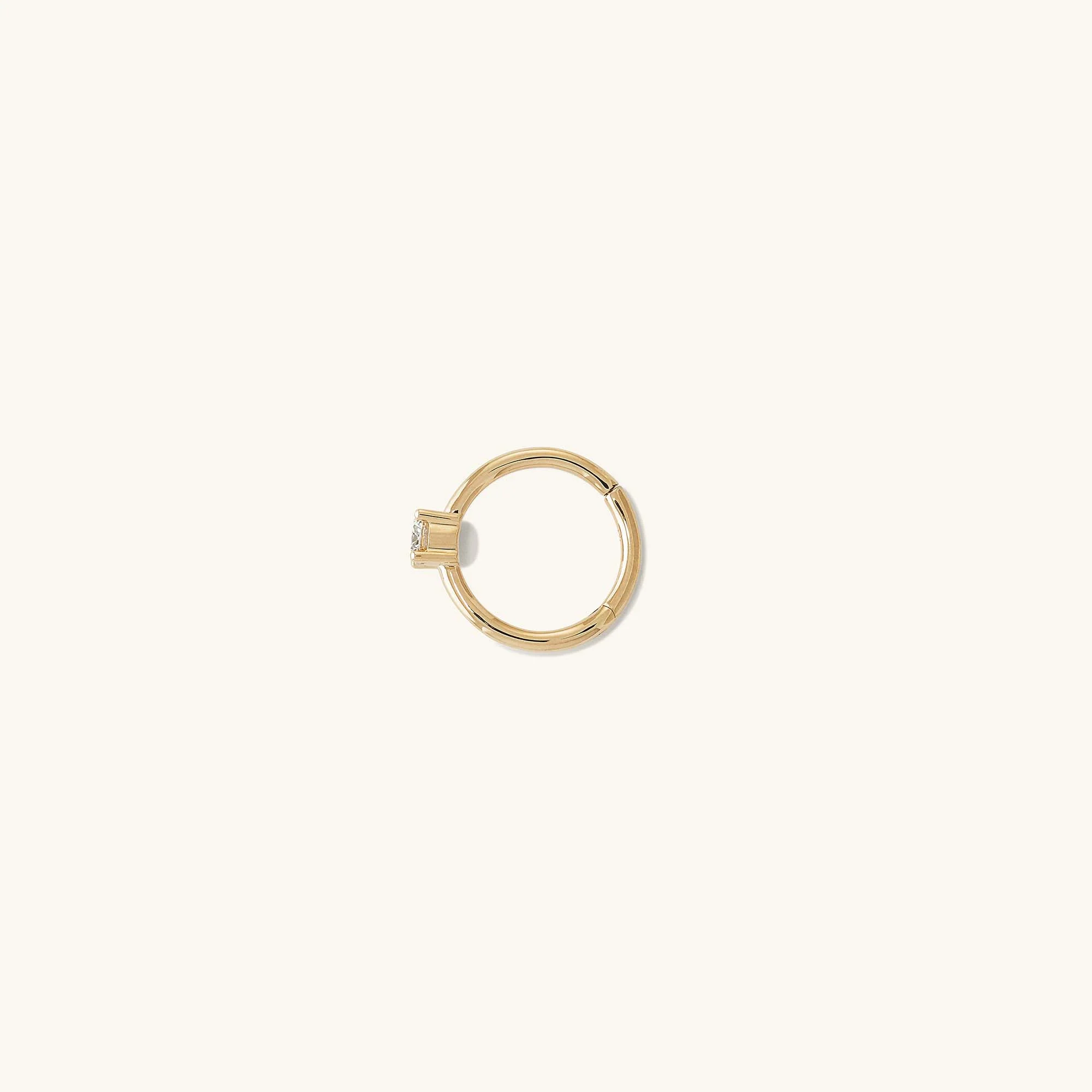 Single Cartilage Solo Diamond Mini Hoop - Image 7