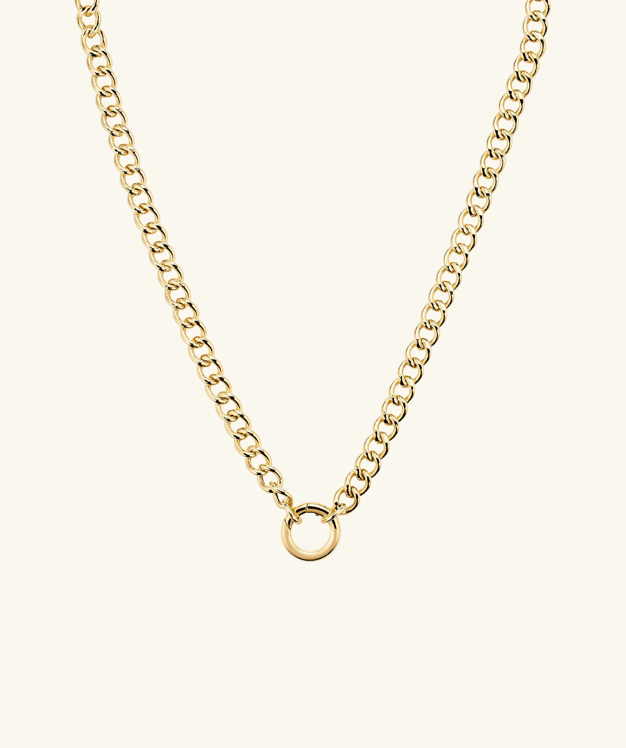 Curb Chain Charm Necklace - Image 2