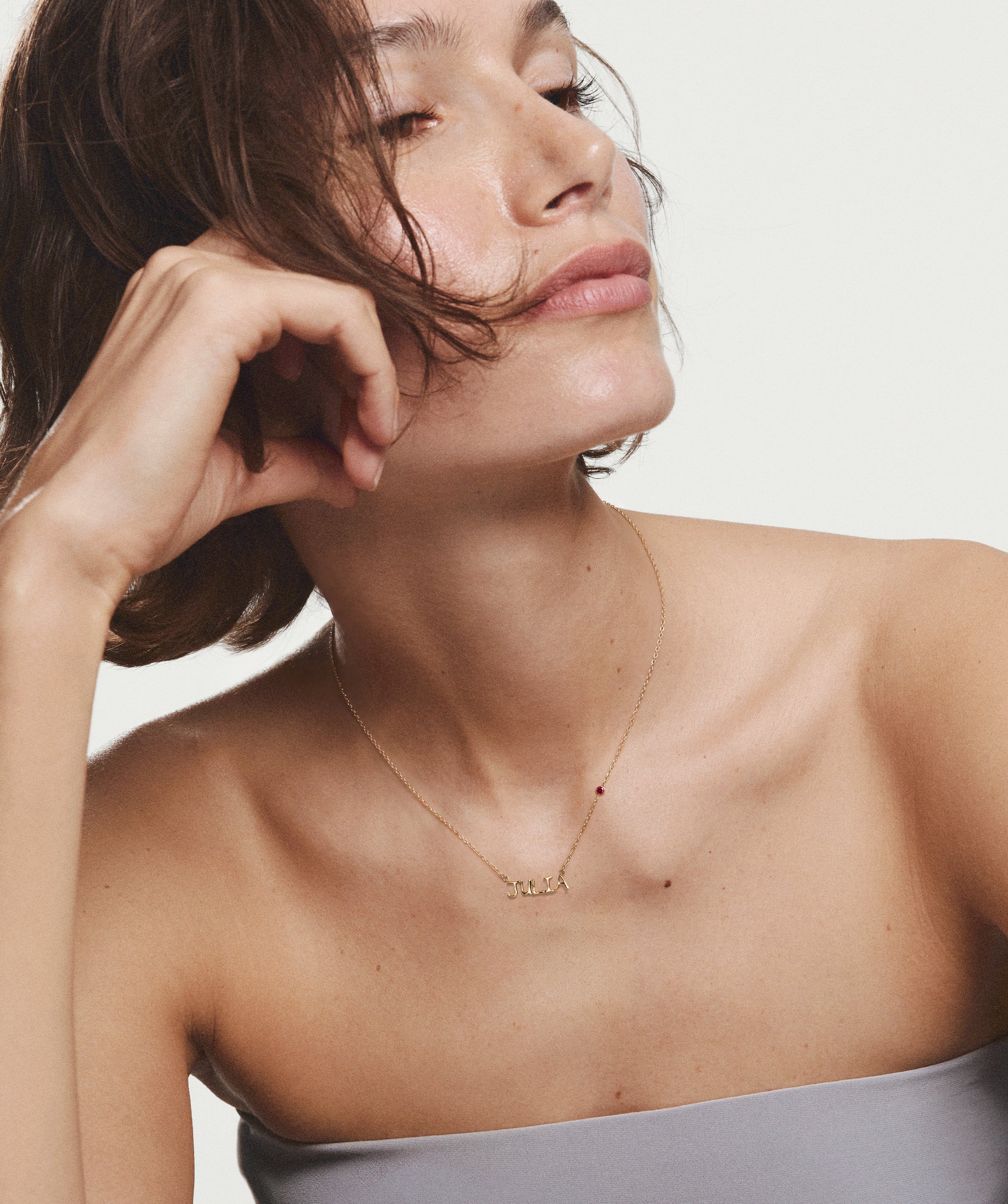 Liquid Letter Nameplate Necklace - Image 37
