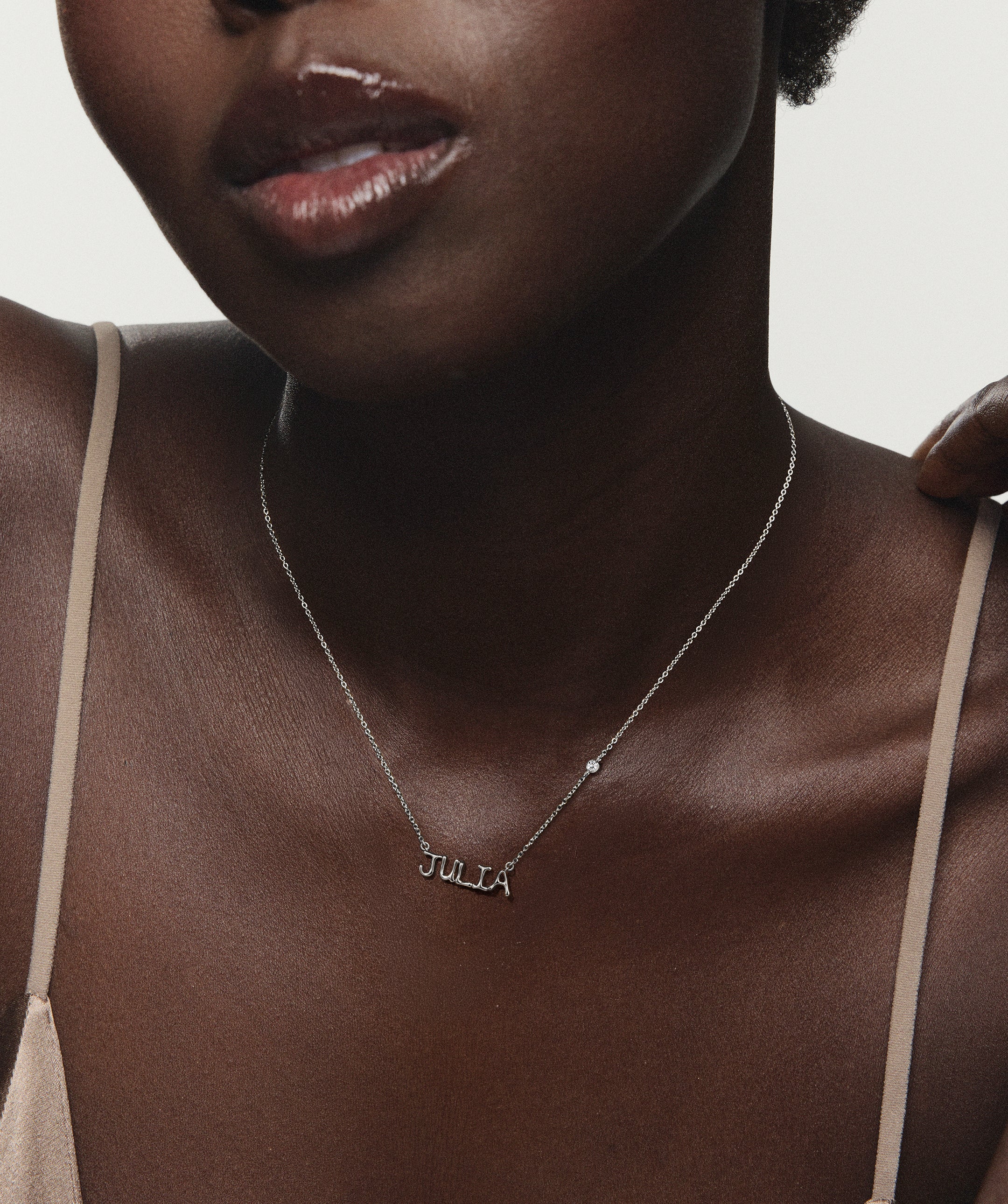 Liquid Letter Nameplate Necklace - Image 44