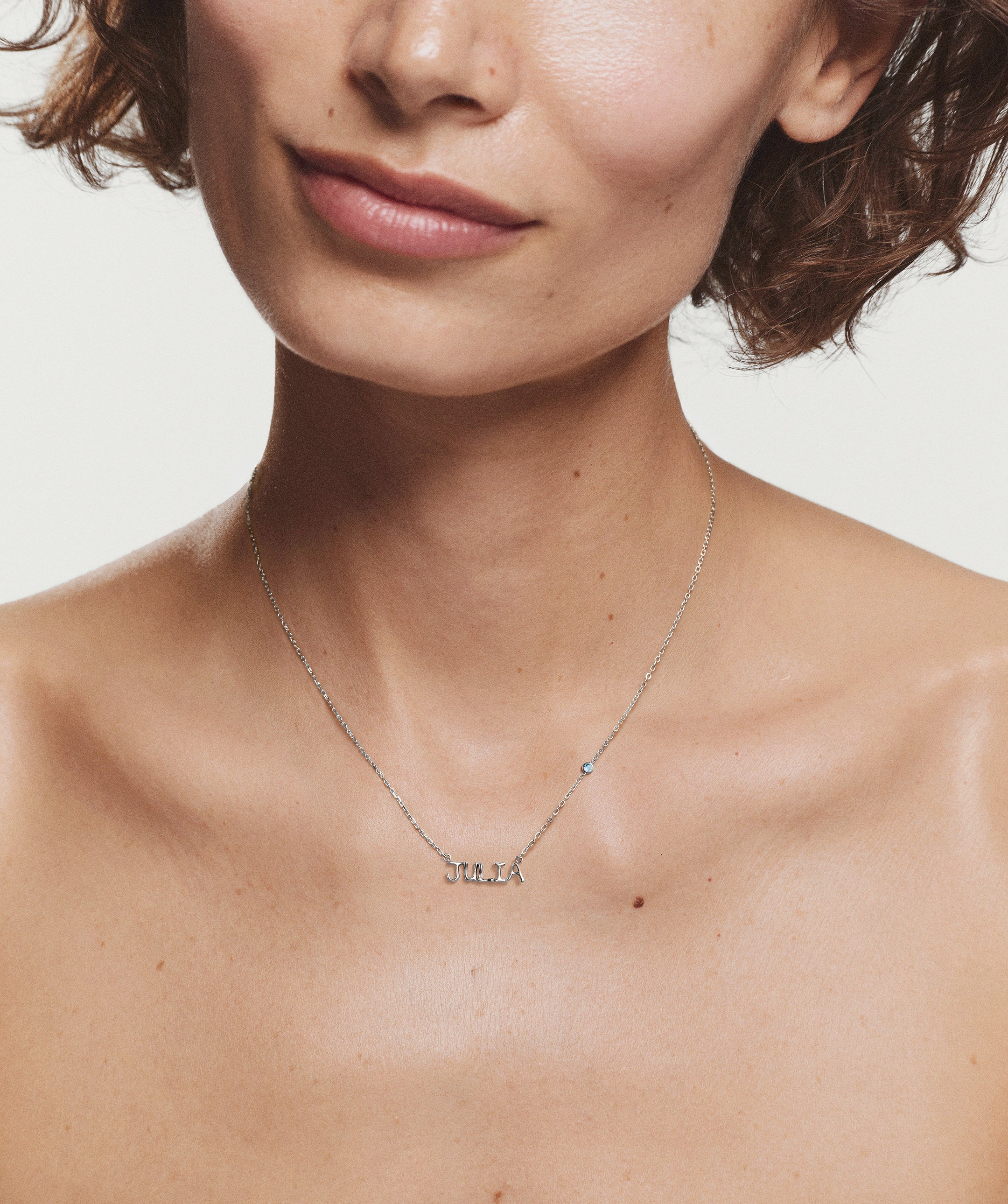 Liquid Letter Nameplate Necklace - Image 52