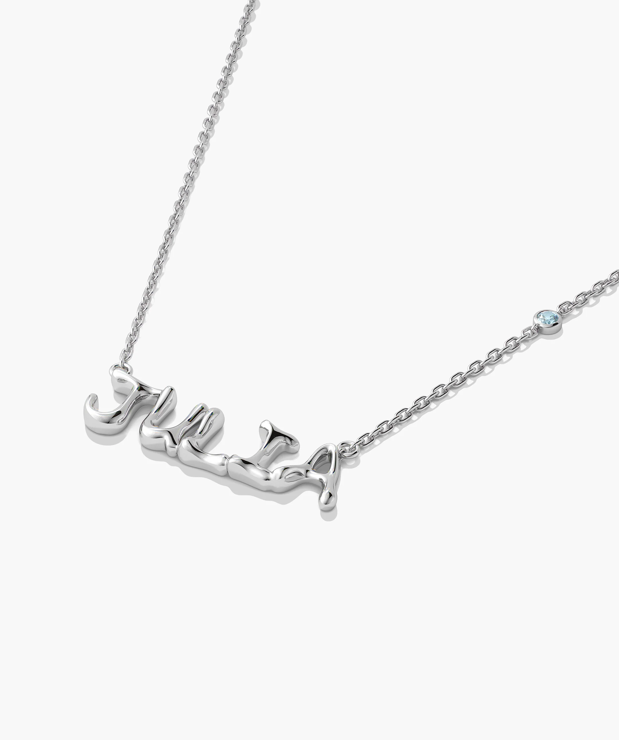 Liquid Letter Nameplate Necklace - Image 67