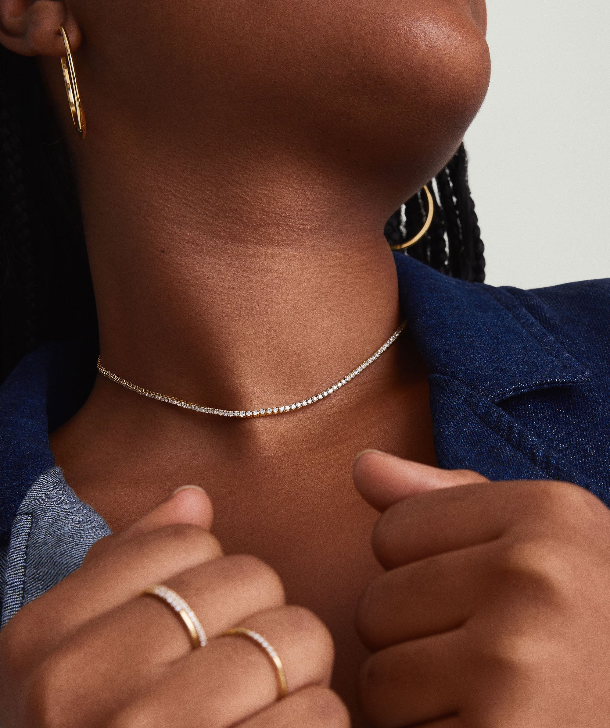 Diamond Tennis Necklace 1.8mm - Image 6
