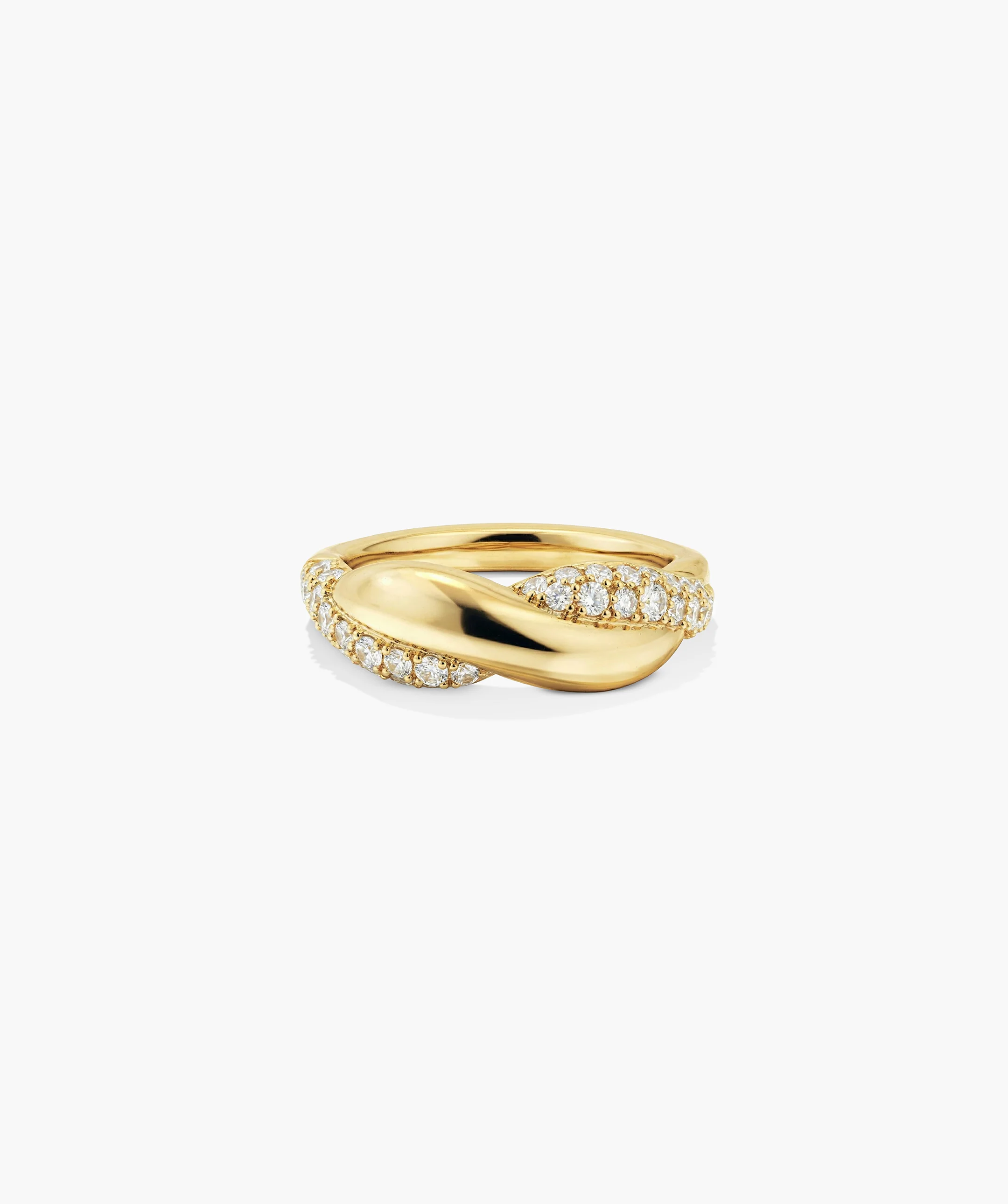 Dôme Brioche Pavé Lab Grown Sapphire Ring - Image 3