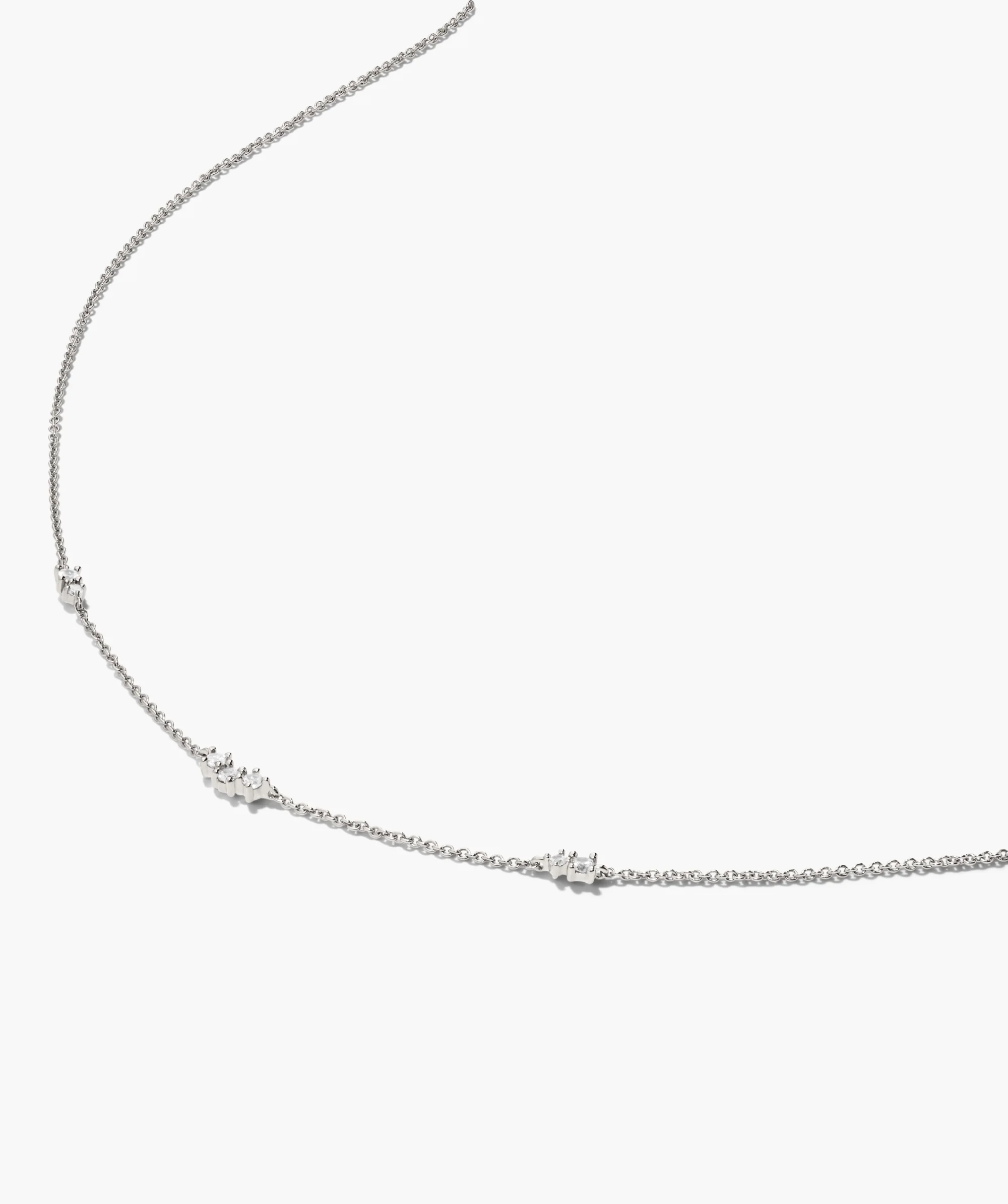 Floating Lab Grown Sapphire Necklace - Image 3