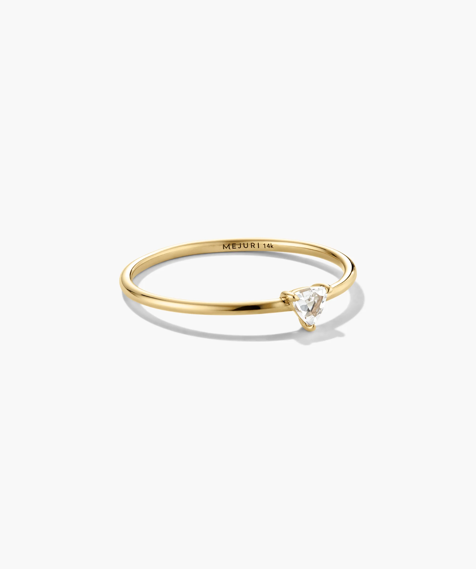 Gemstone Trillion Stacker Ring - Image 6