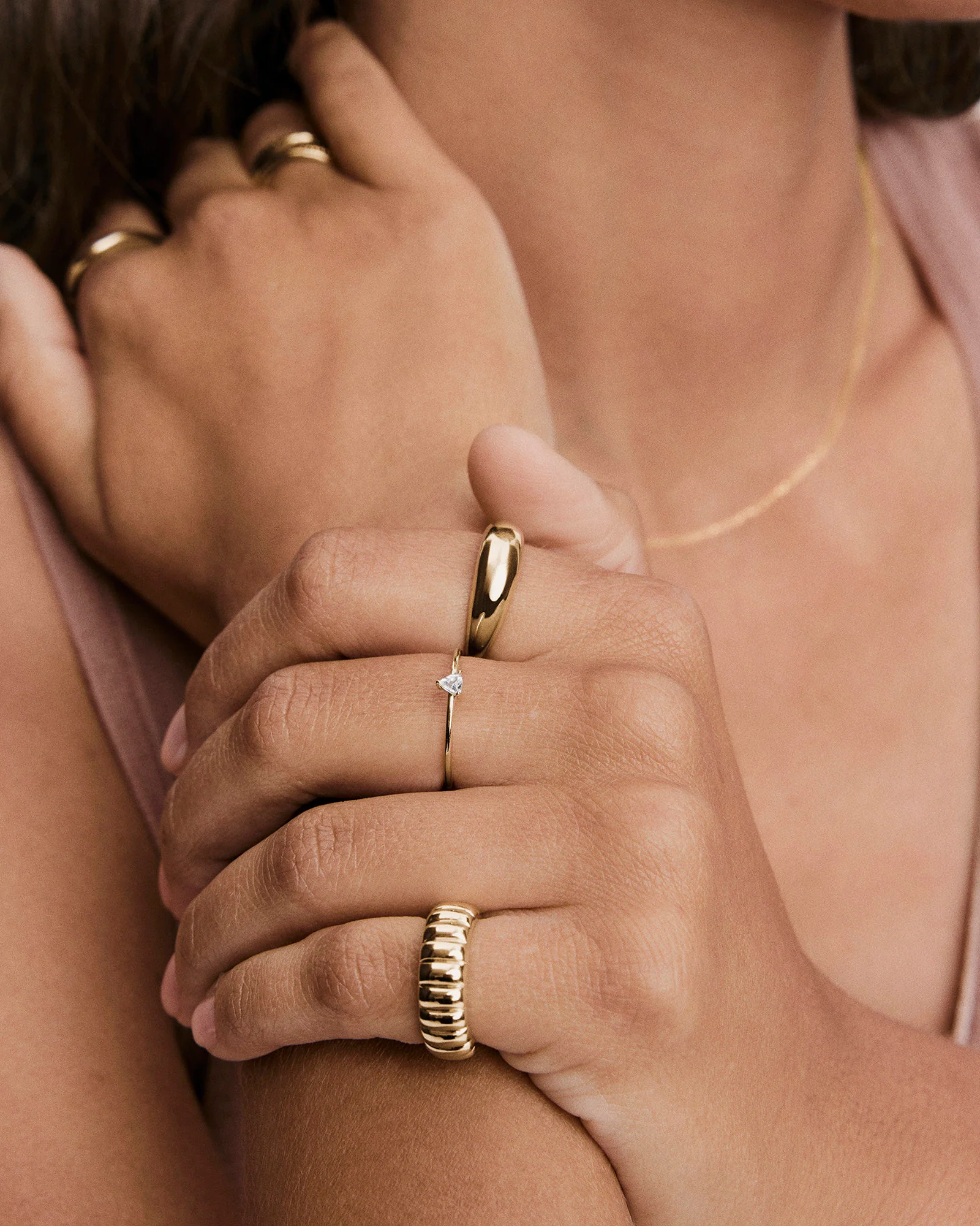 Gemstone Trillion Stacker Ring - Image 7
