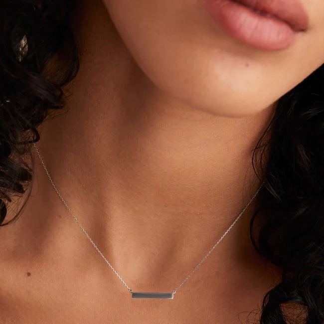 Engravable Bar Necklace - Image 6