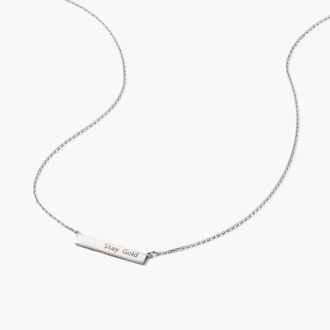 Engravable Bar Necklace - Image 8