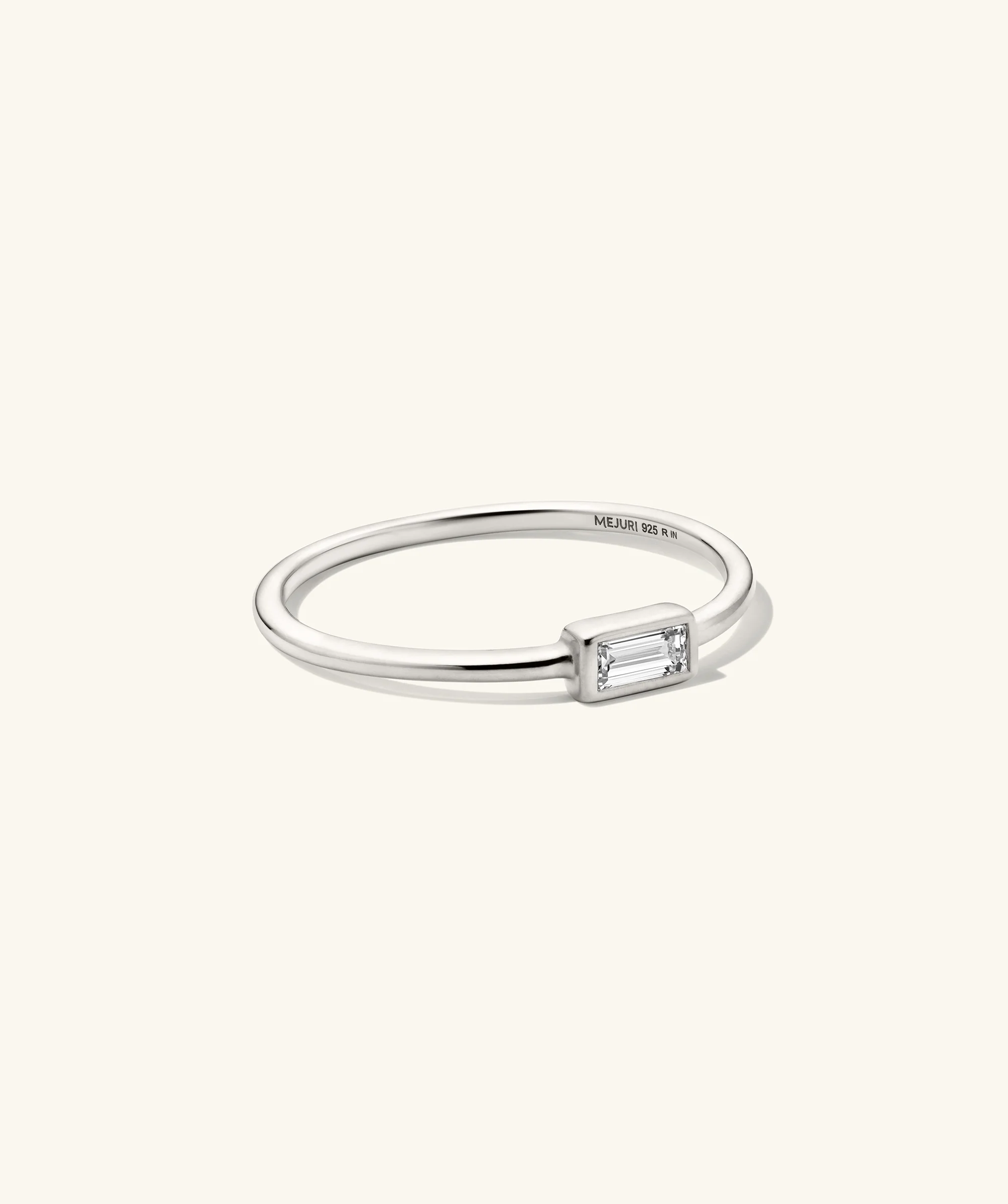 Lab Grown Diamond Baguette Stacker Ring - Image 5