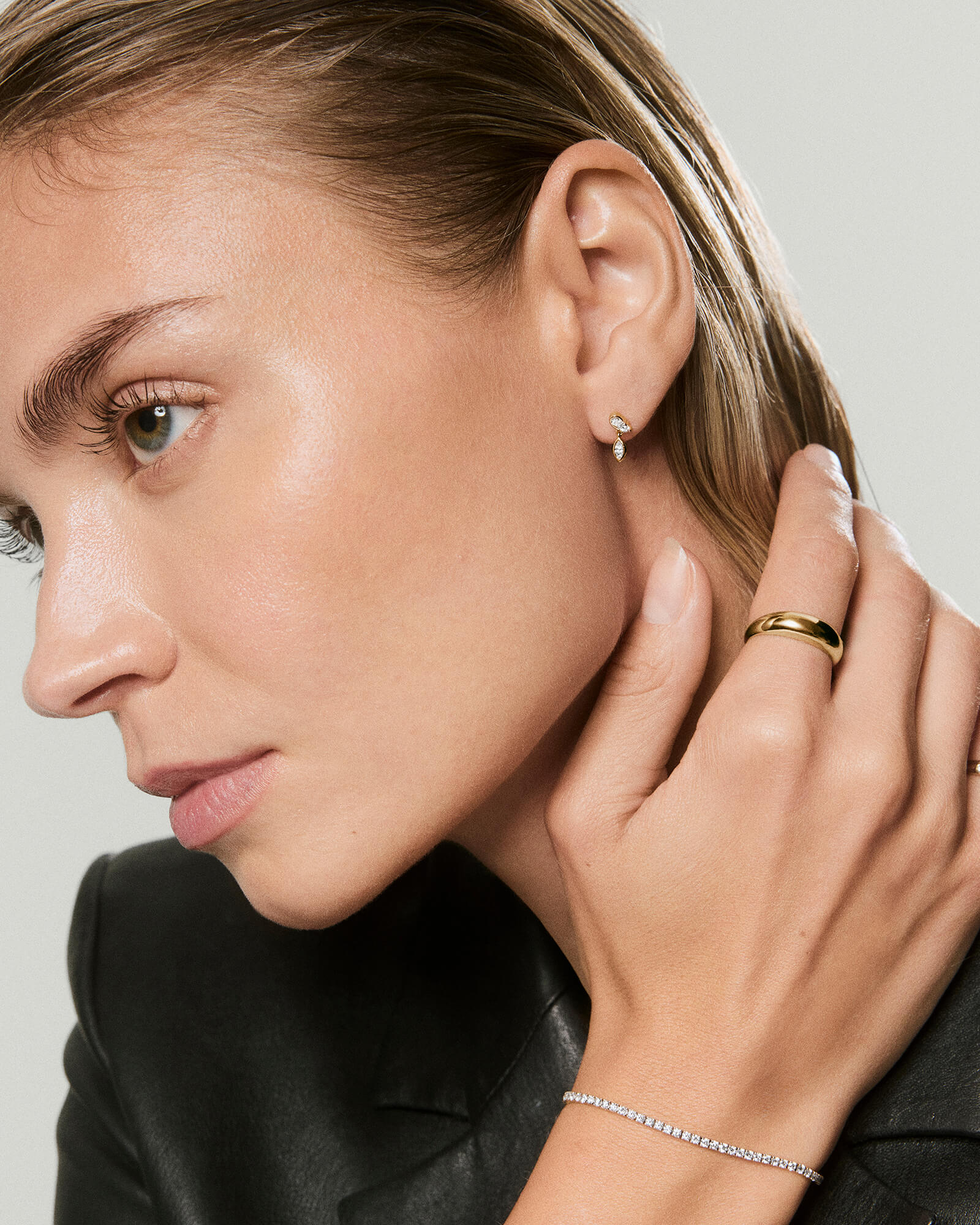 Lab Grown Diamond Drop Stud - Image 2