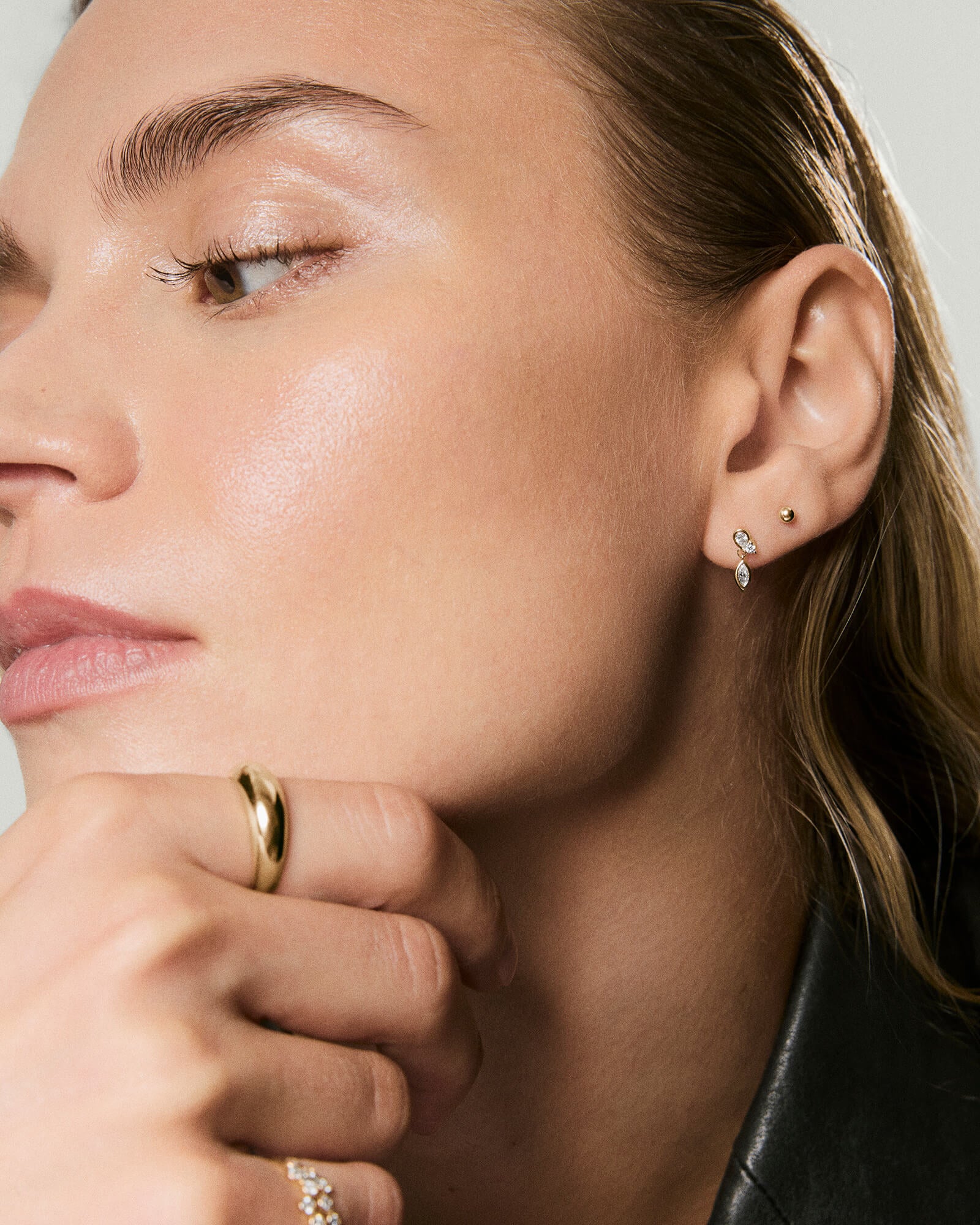 Lab Grown Diamond Drop Stud - Image 4