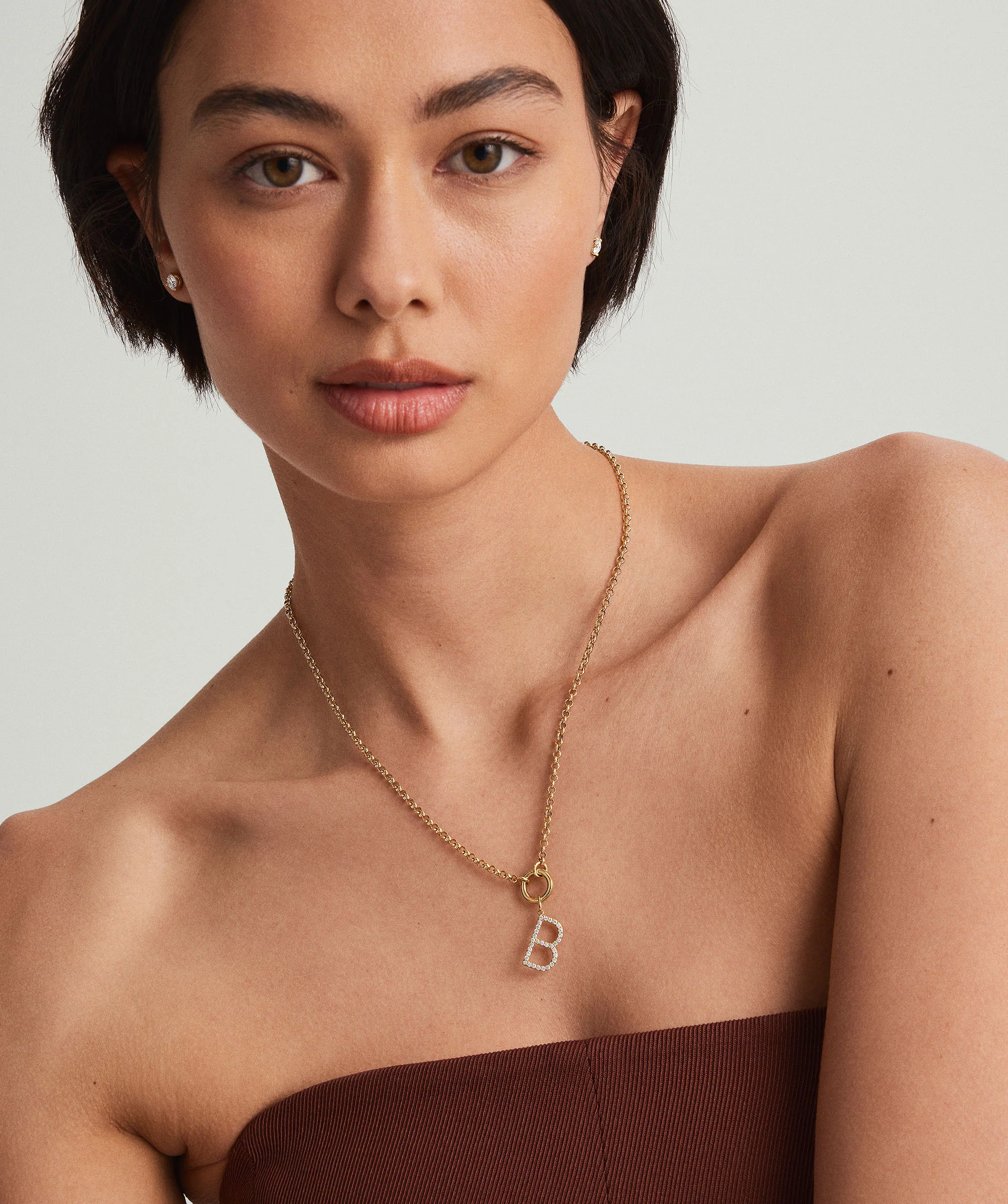 Lab Grown Diamond Oversized Letter Charm - Image 3