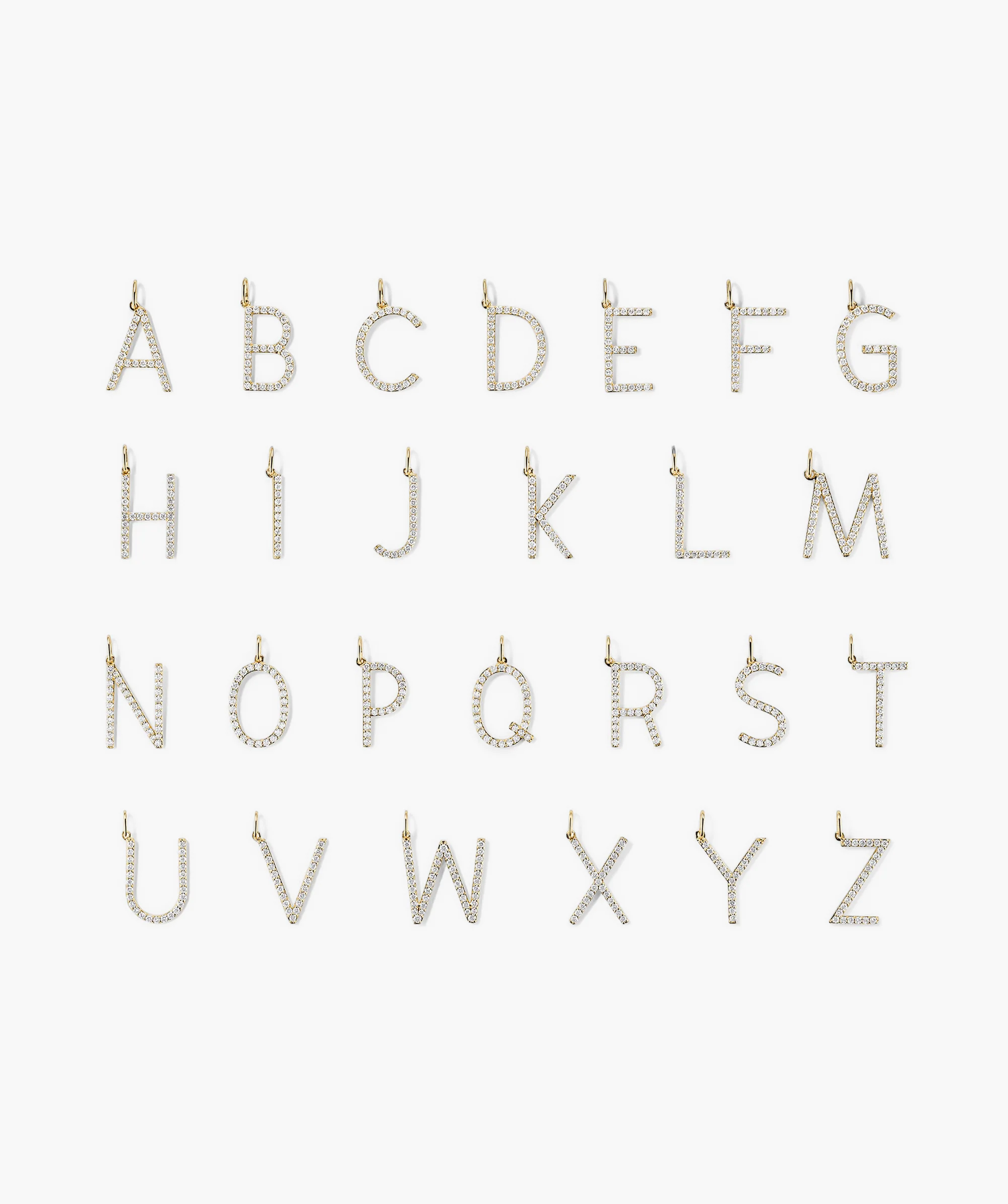 Lab Grown Diamond Oversized Letter Charm - Image 5