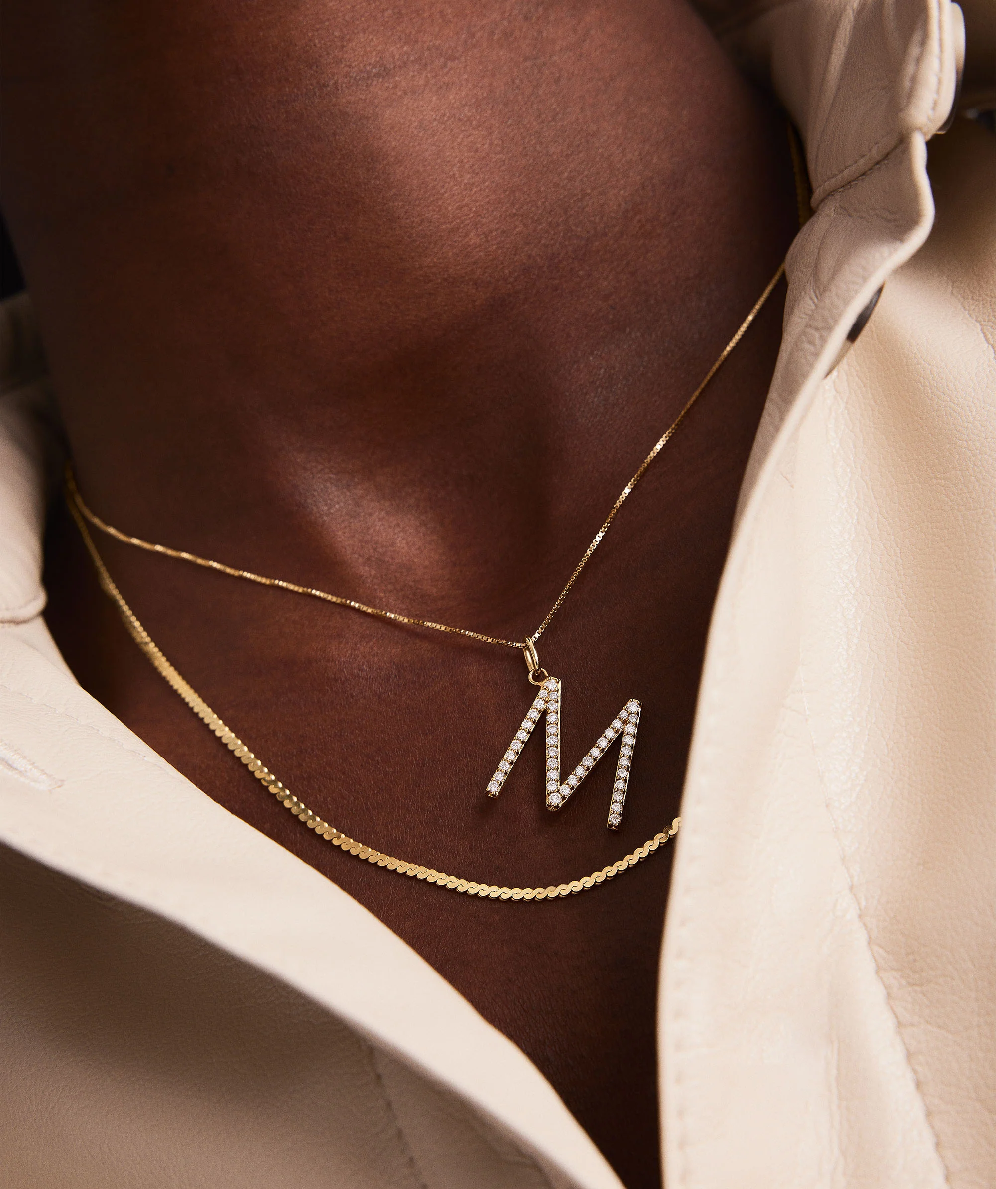 Lab Grown Diamond Oversized Letter Charm - Image 6