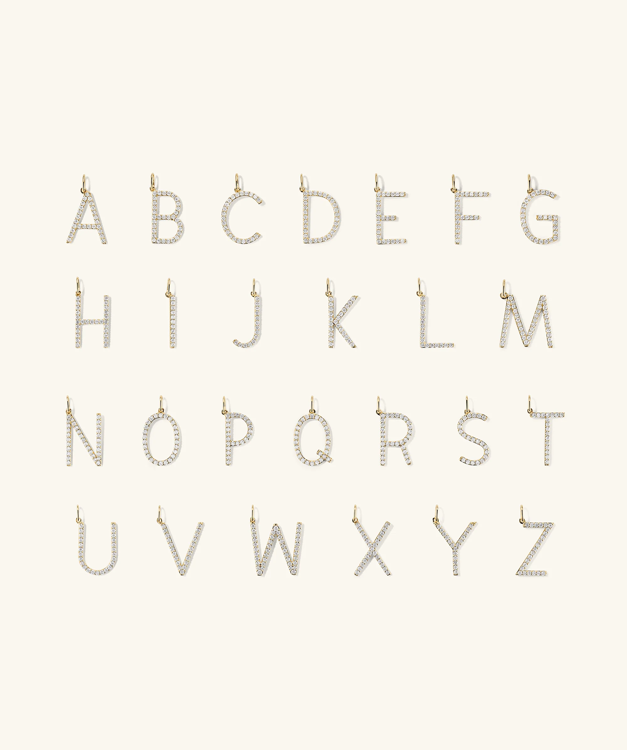 Lab Grown Diamond Oversized Letter Charm - Image 8