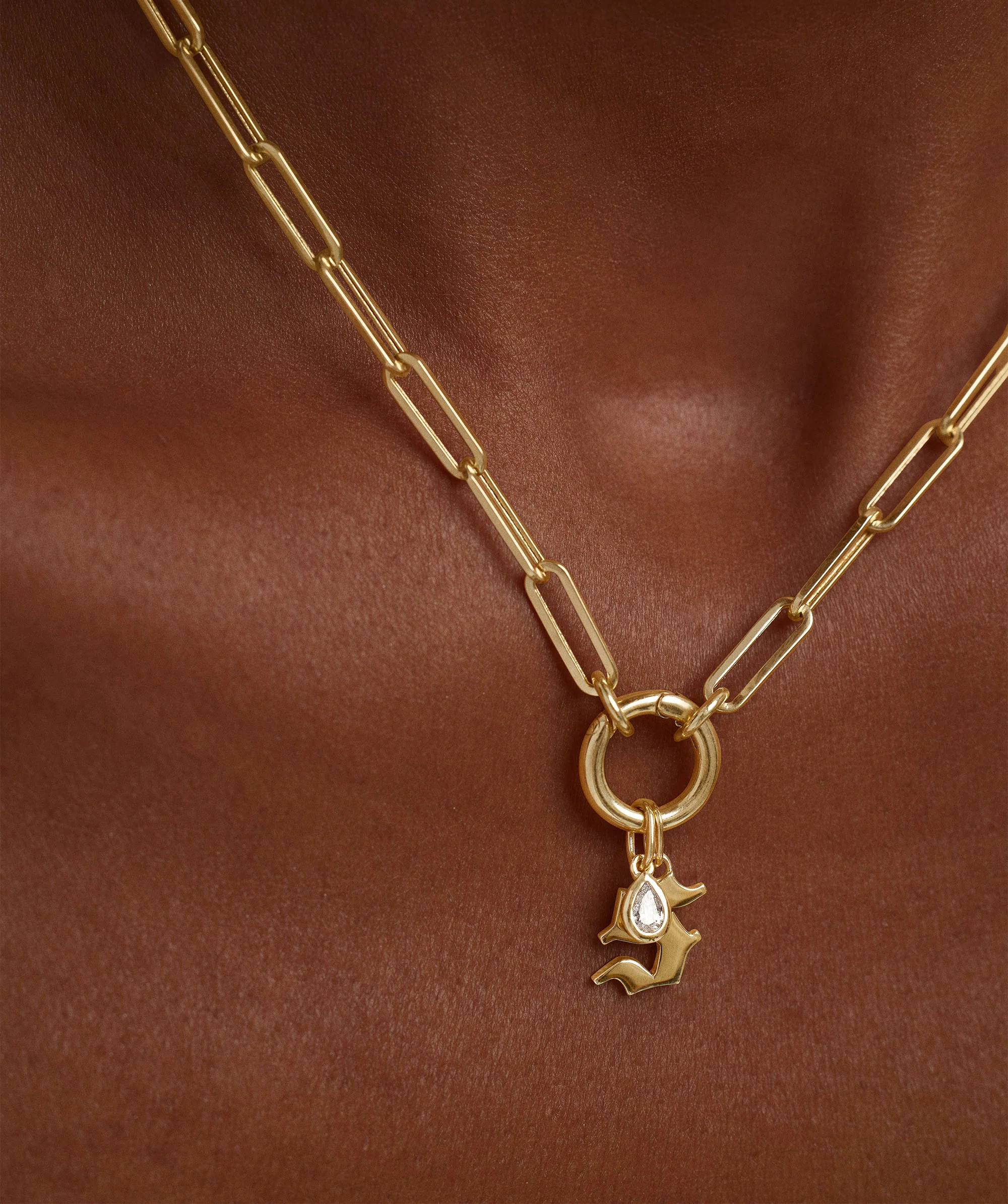 Lab Grown Diamond Pear Bezel Pendant - Image 3