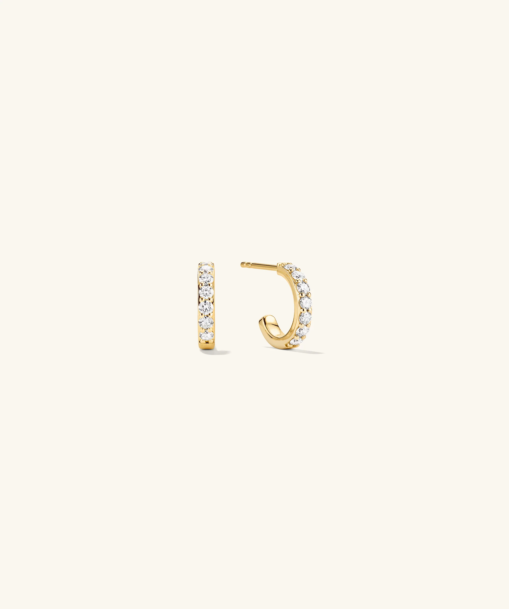 Lab Grown Diamond Prong Hoops - Image 2