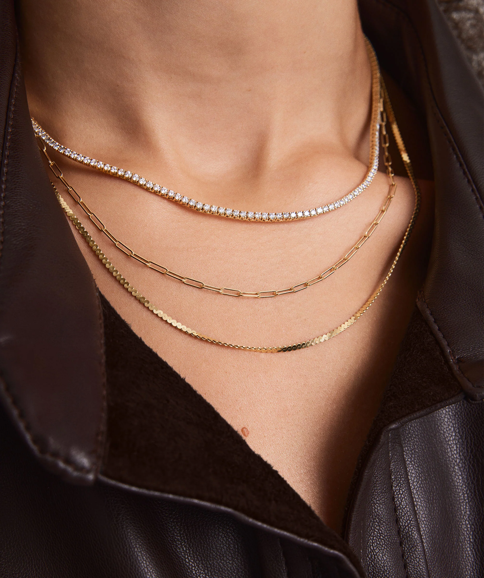 Lab Grown Diamond Tennis Necklace 1.8mm - Image 3
