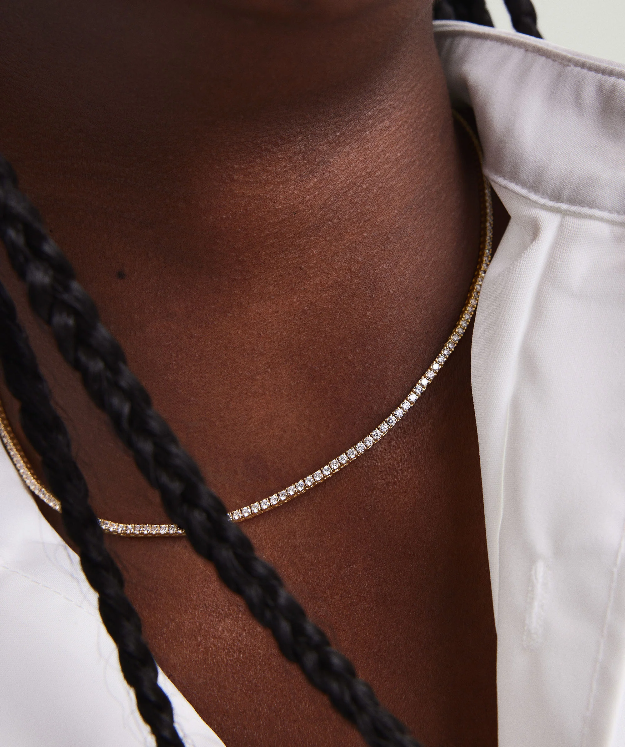 Lab Grown Diamond Tennis Necklace 1.8mm - Image 5