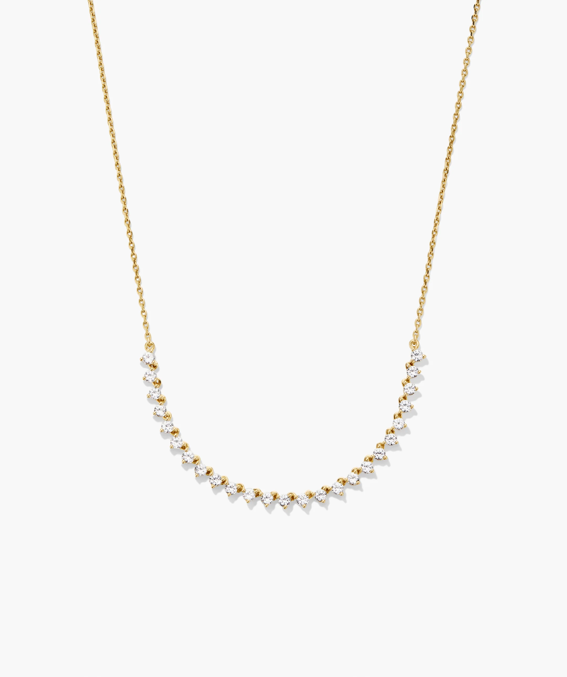 Lab Grown Sapphire Half Tennis Necklace