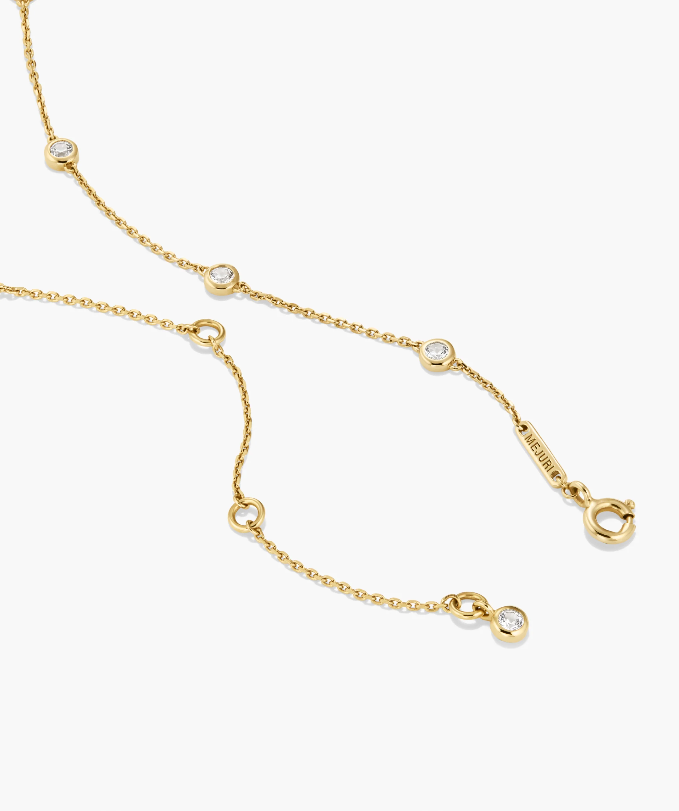 Lab Grown Sapphire Orbit Necklace - Image 3