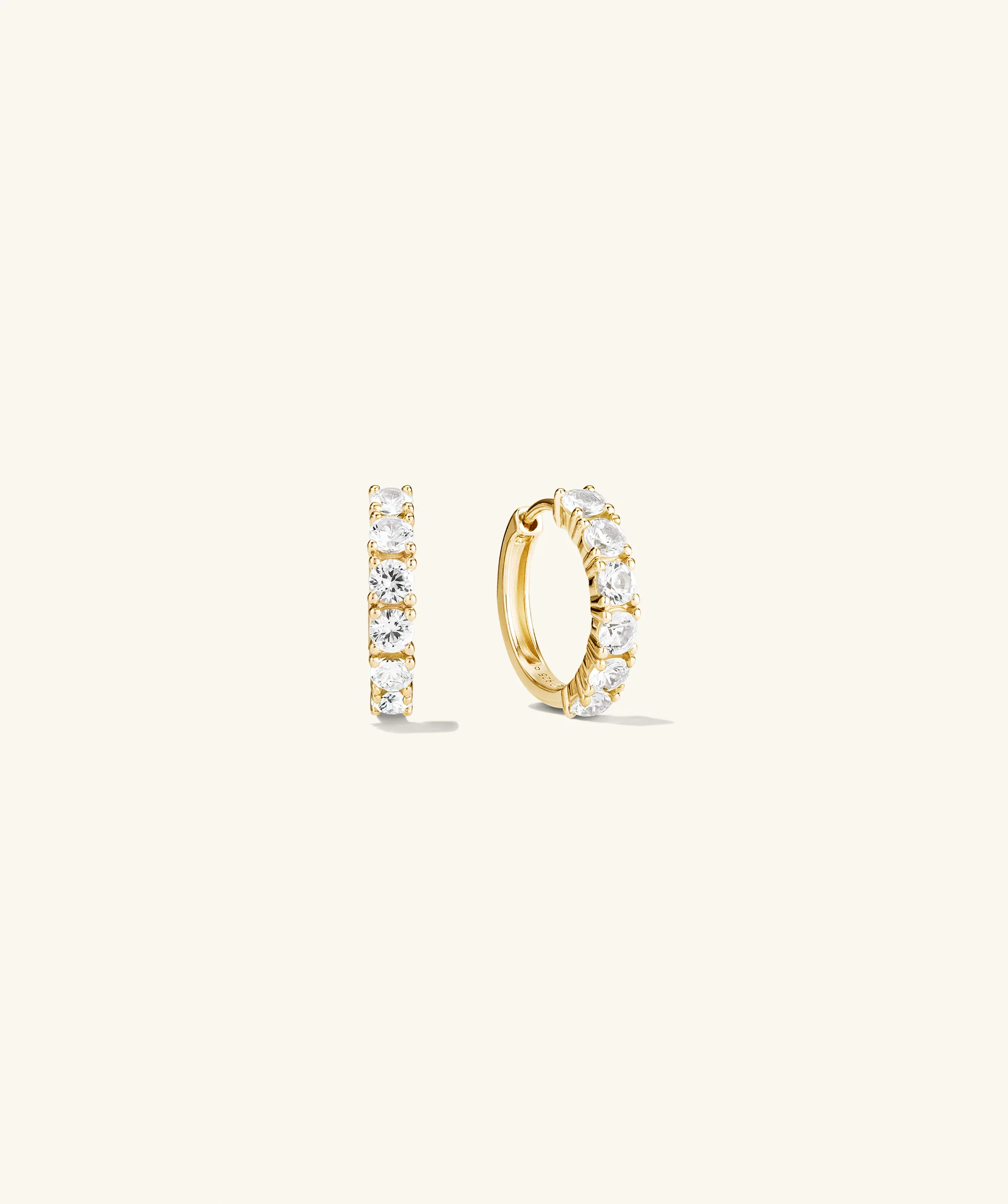 Lab Grown Sapphire Small Hoops - Image 2