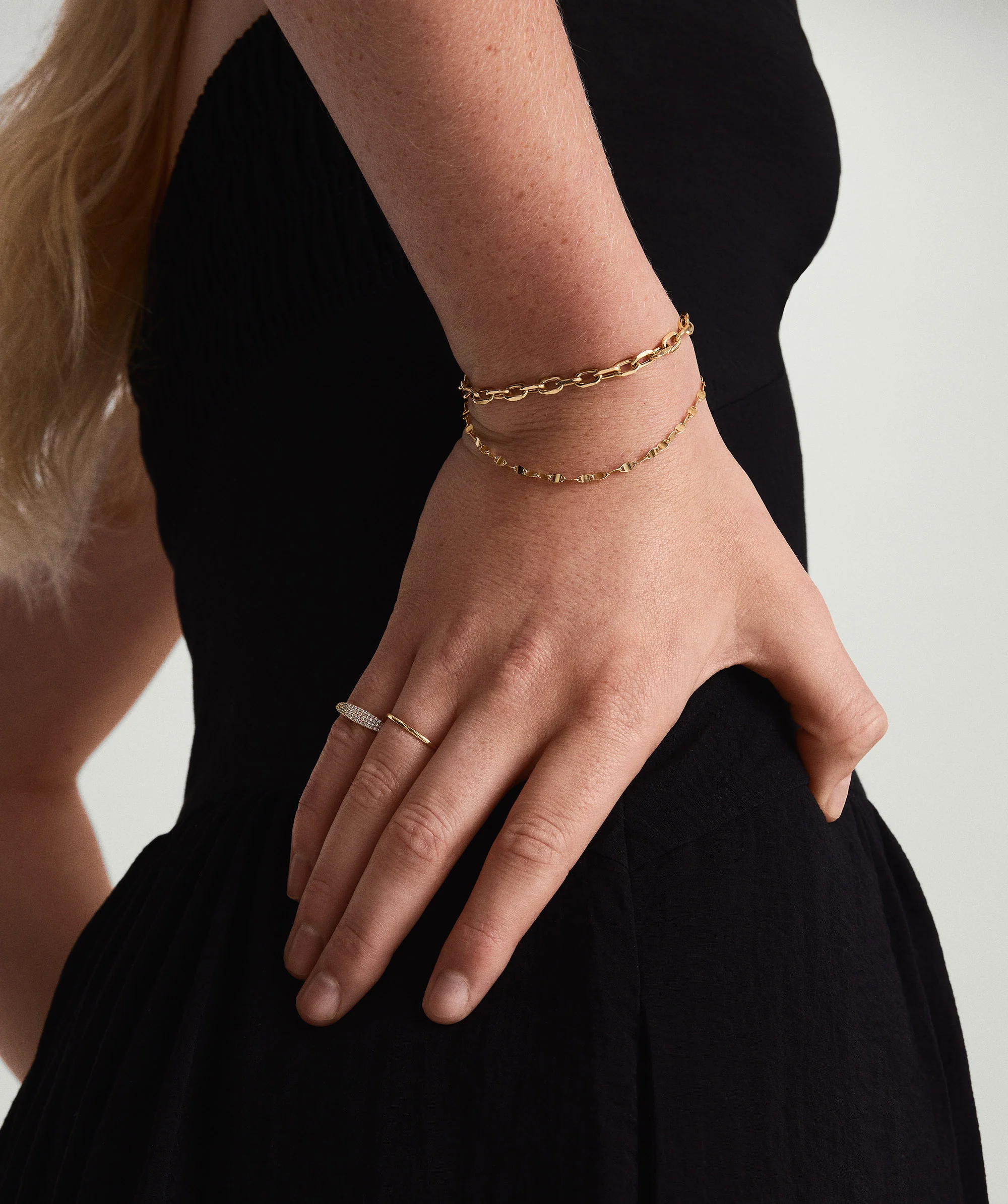 Large Square Oval Chain Bracelet - Image 3