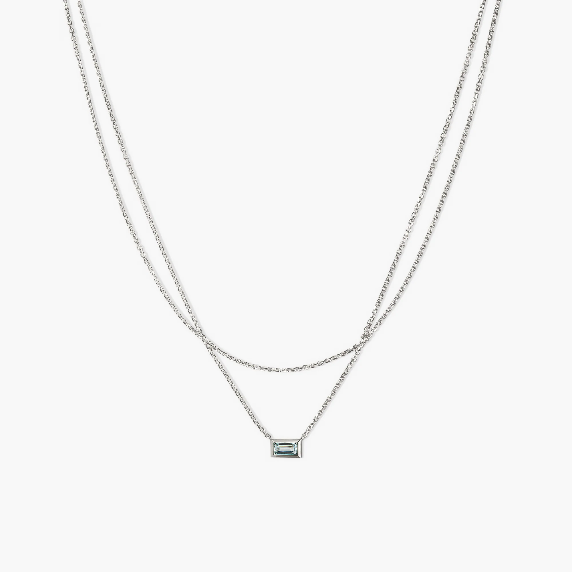 Layered Baguette Necklace - Image 2