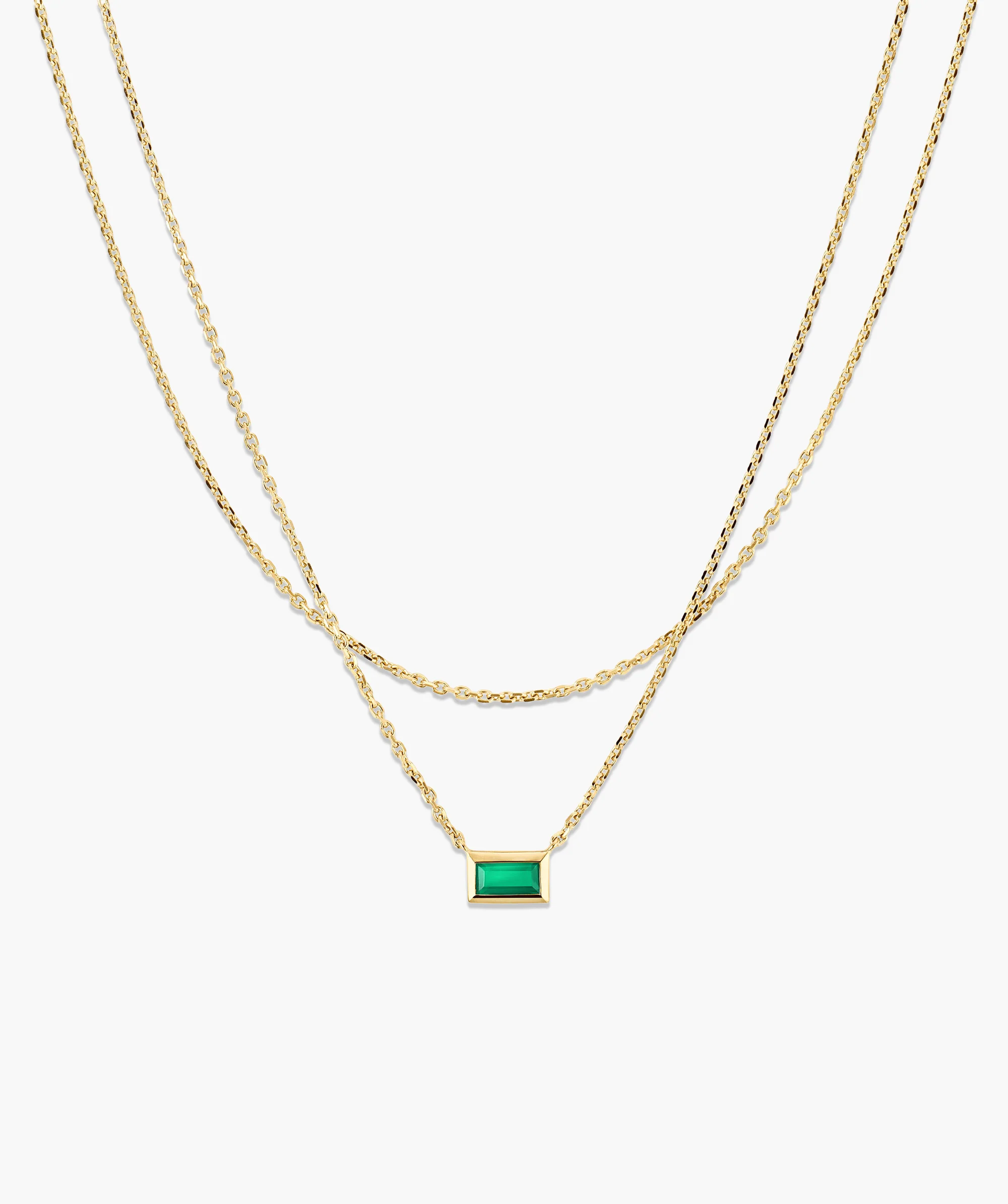 Layered Baguette Necklace - Image 6