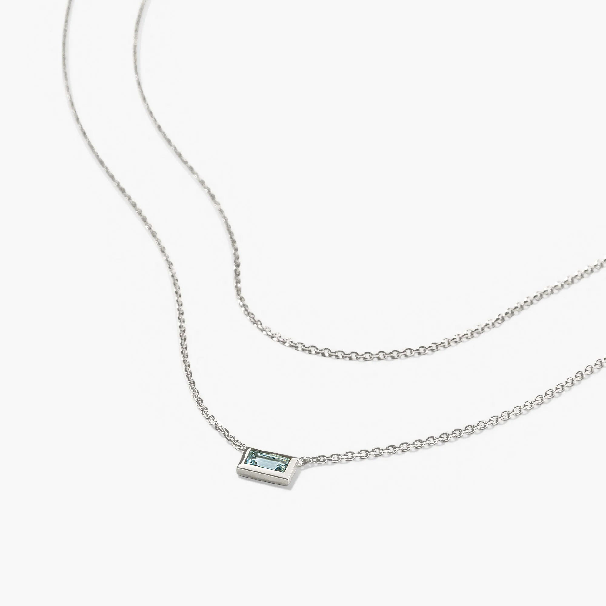 Layered Baguette Necklace - Image 8