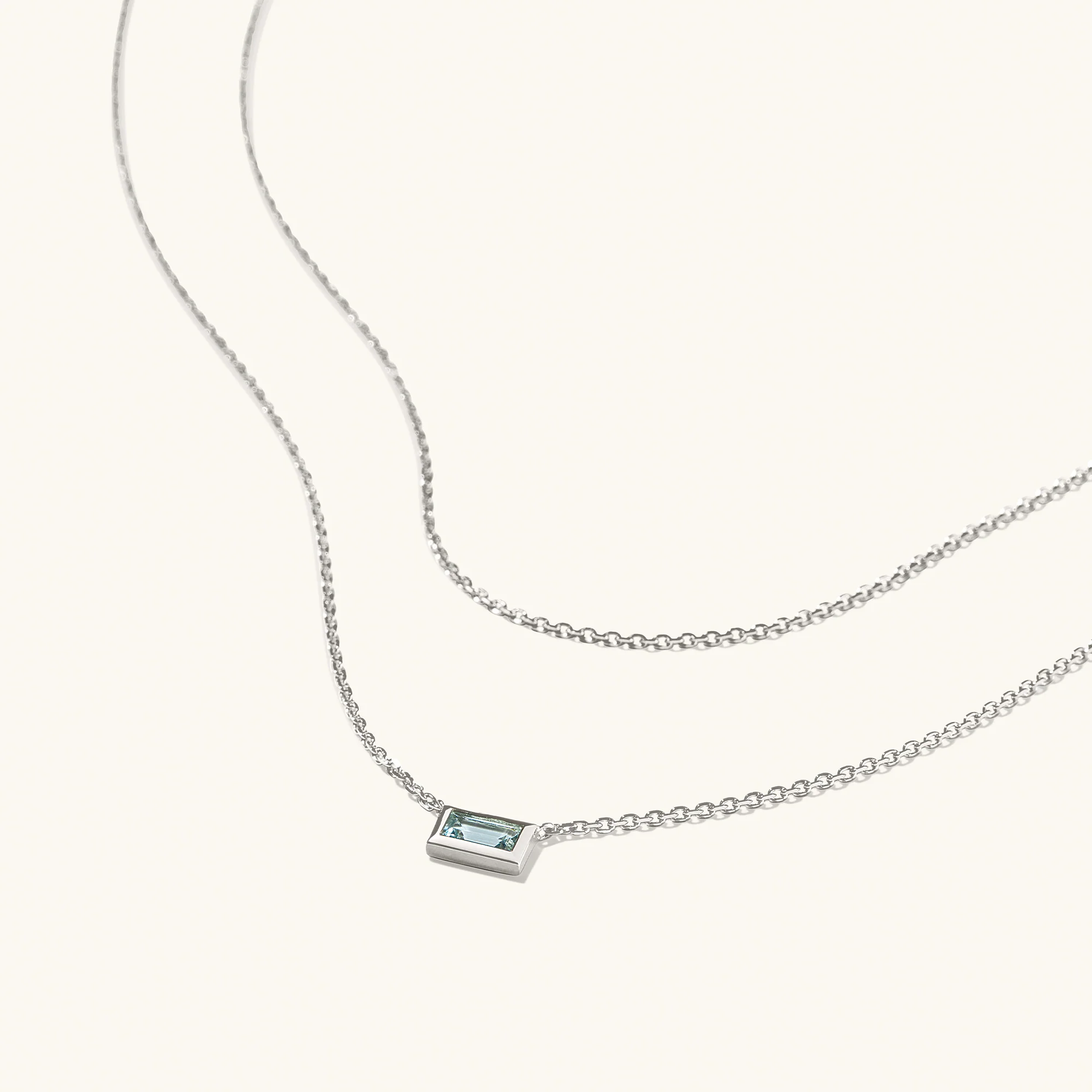Layered Baguette Necklace - Image 9