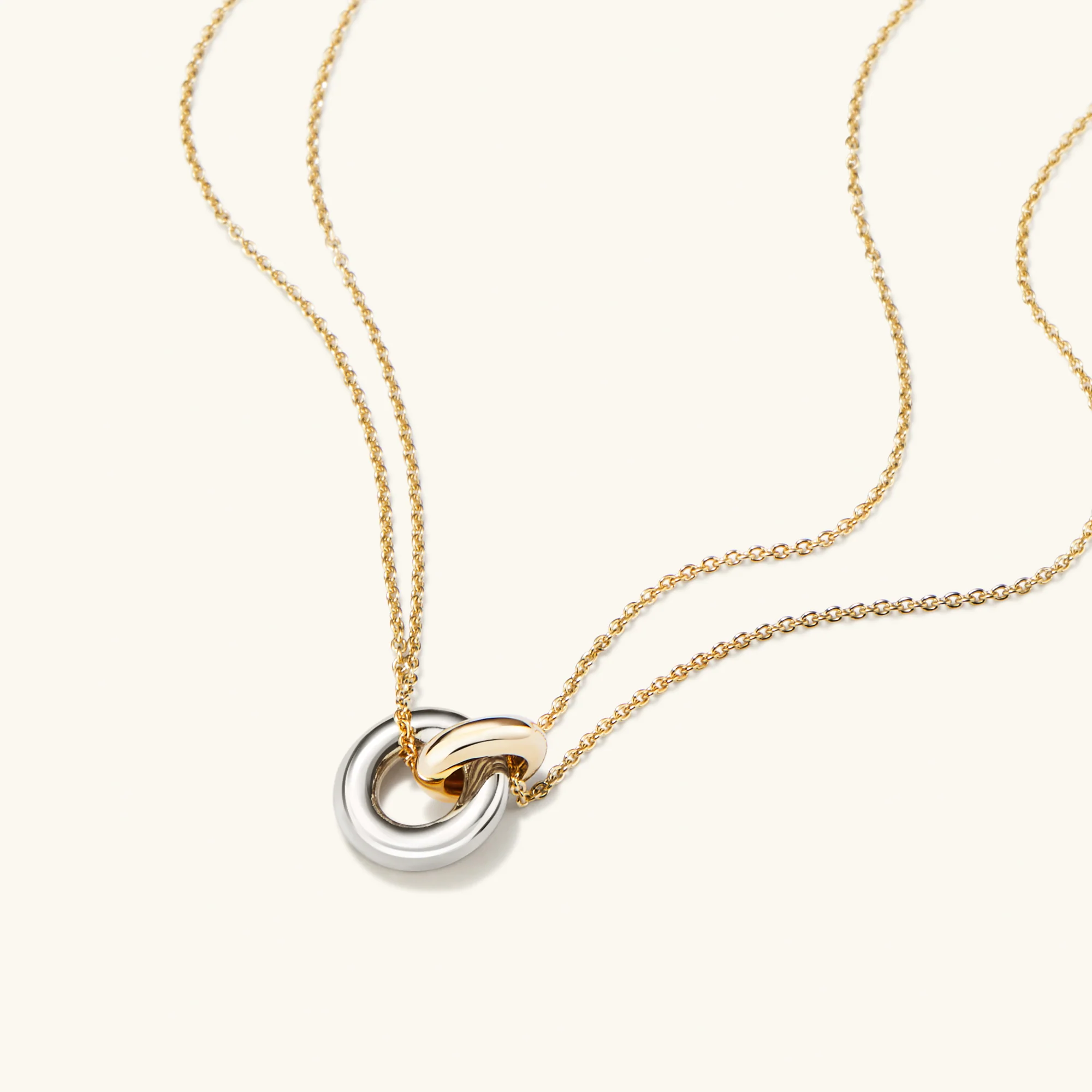 Linked Two-Tone Necklace - Image 7