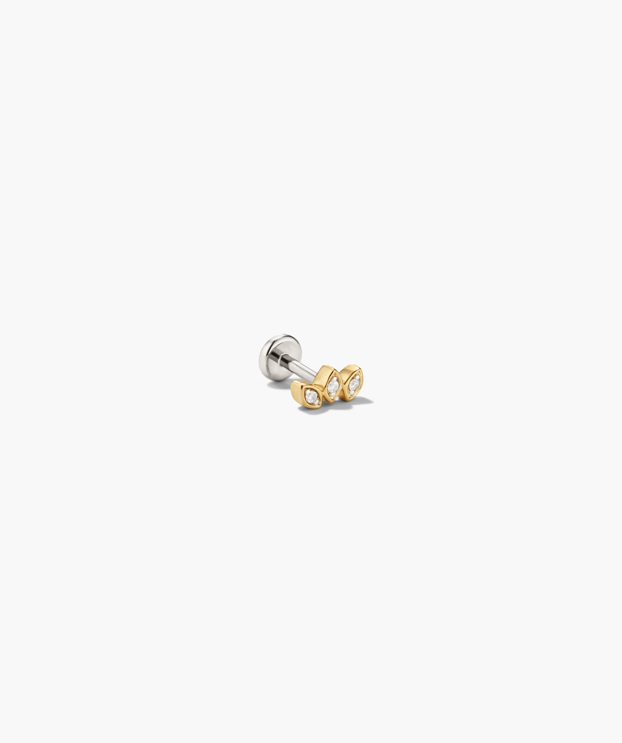 Marquise Diamond Bar Stud - Image 3