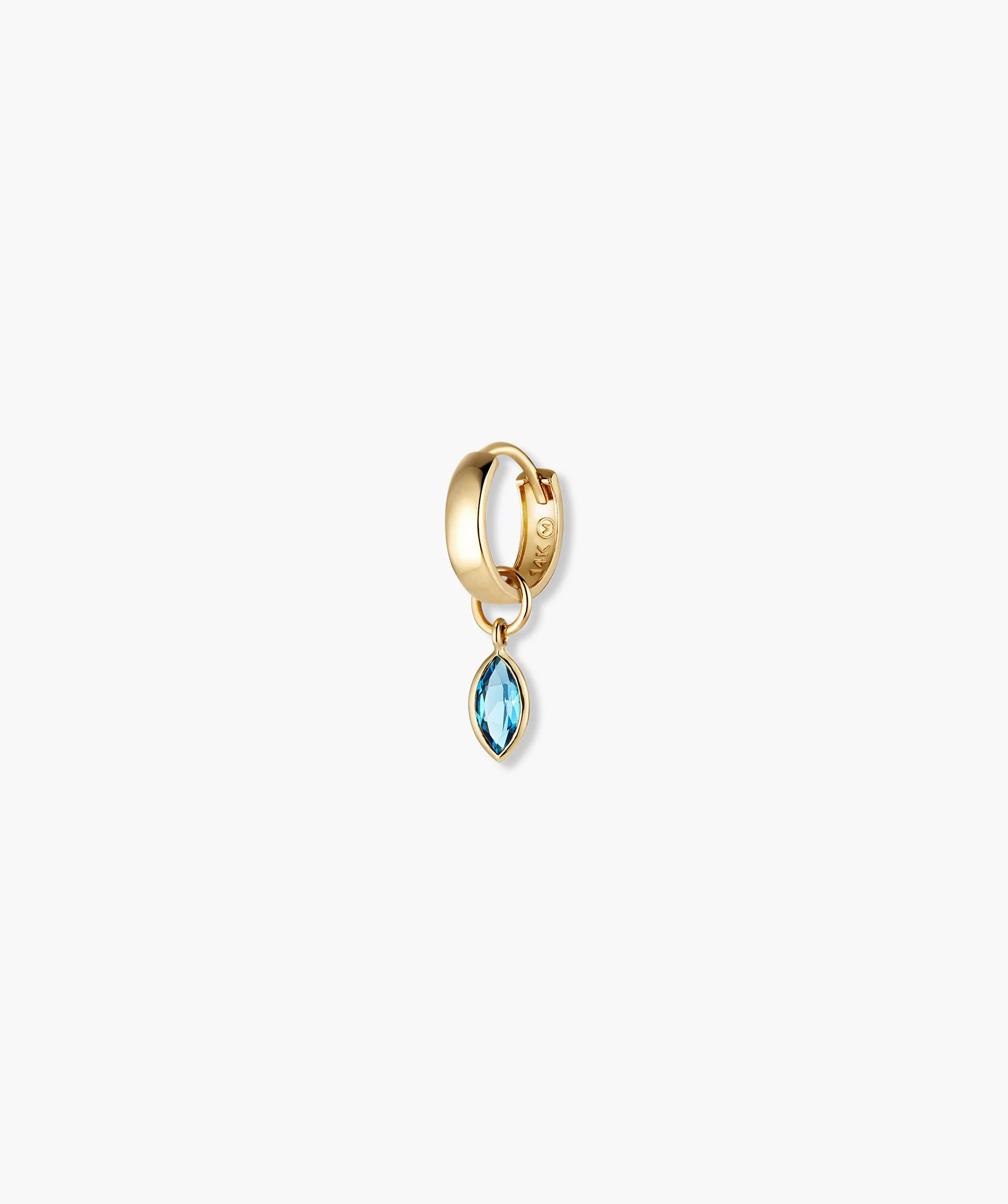 Marquise Gemstone Hoop Charm - Image 2