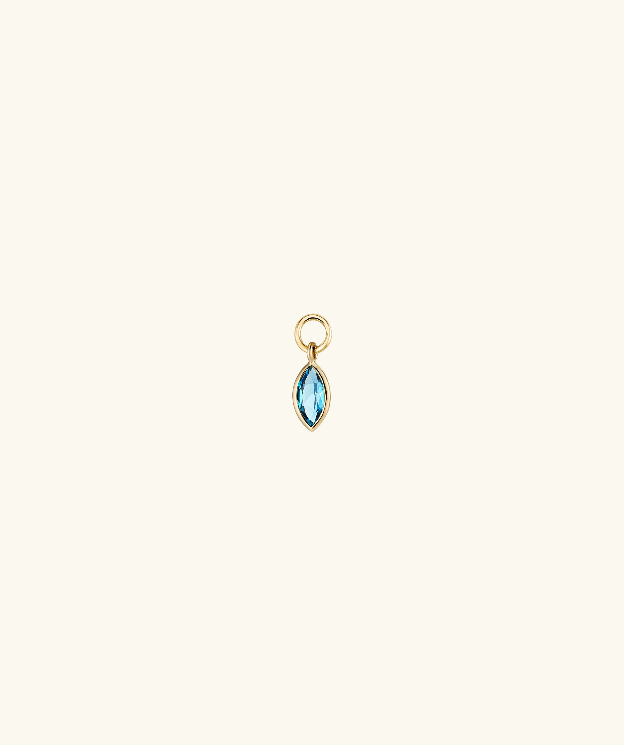 Marquise Gemstone Hoop Charm - Image 3