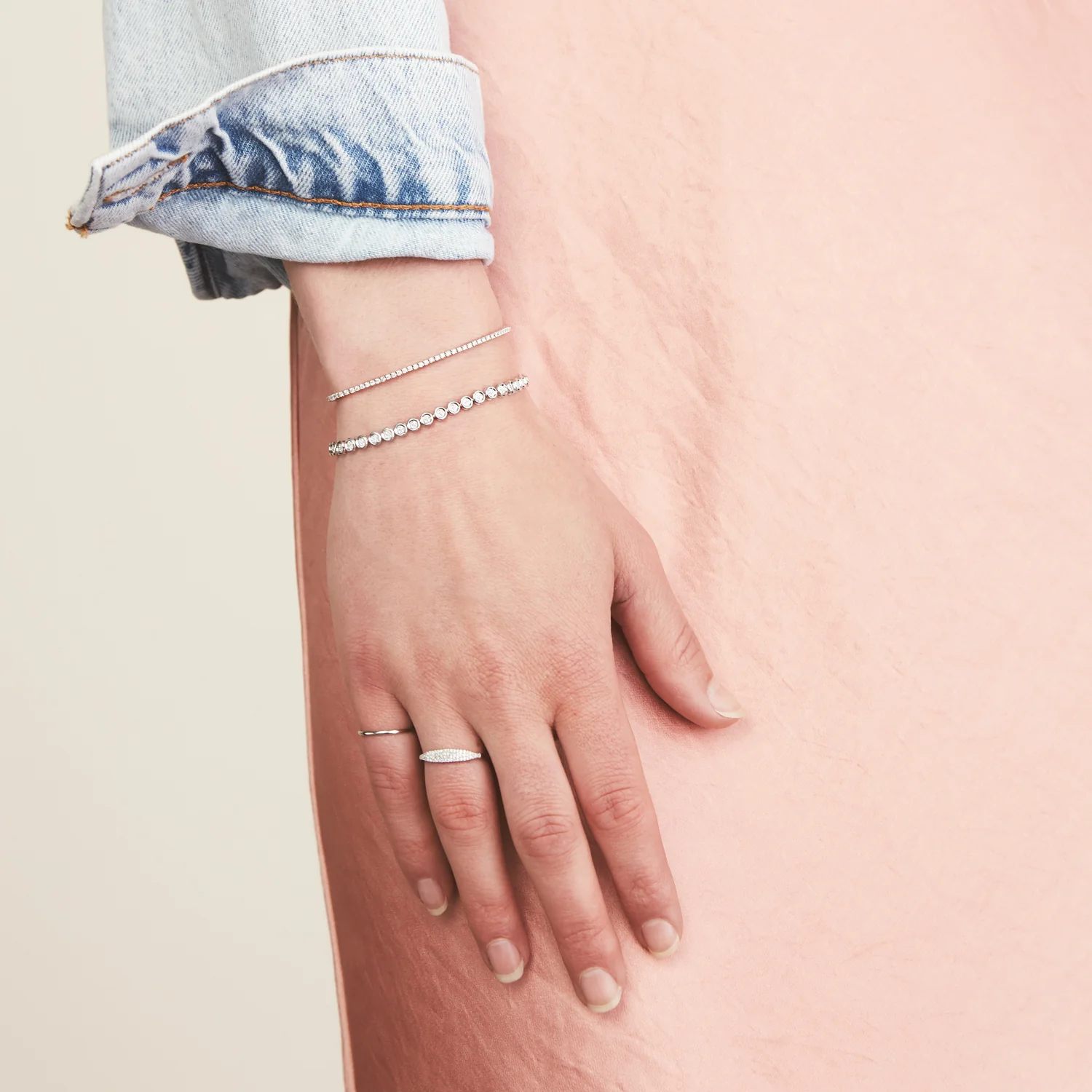 Micro-Pavé Diamond Rivière Bracelet - Image 23
